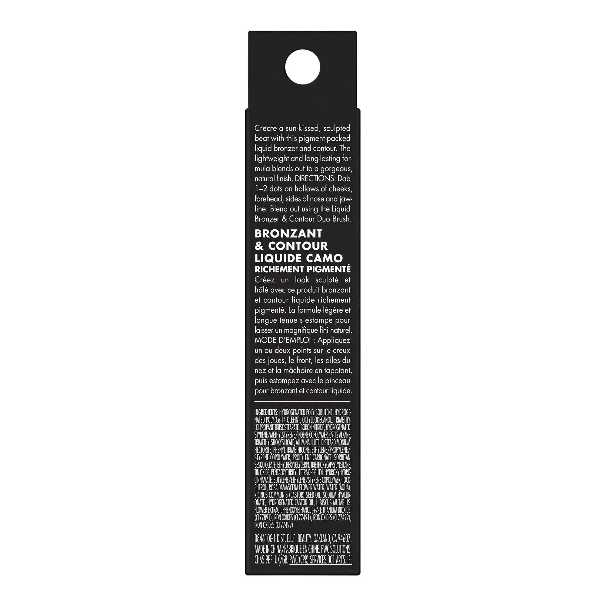e.l.f. Camo Liquid Bronzer & Contour, Silky Highly Pigmented Formula, Creates a Long-Lasting Bronzed Glow & Natural Look, Vegan & Cruelty-Free, 2 Fair/Light e.l.f. uk supplements