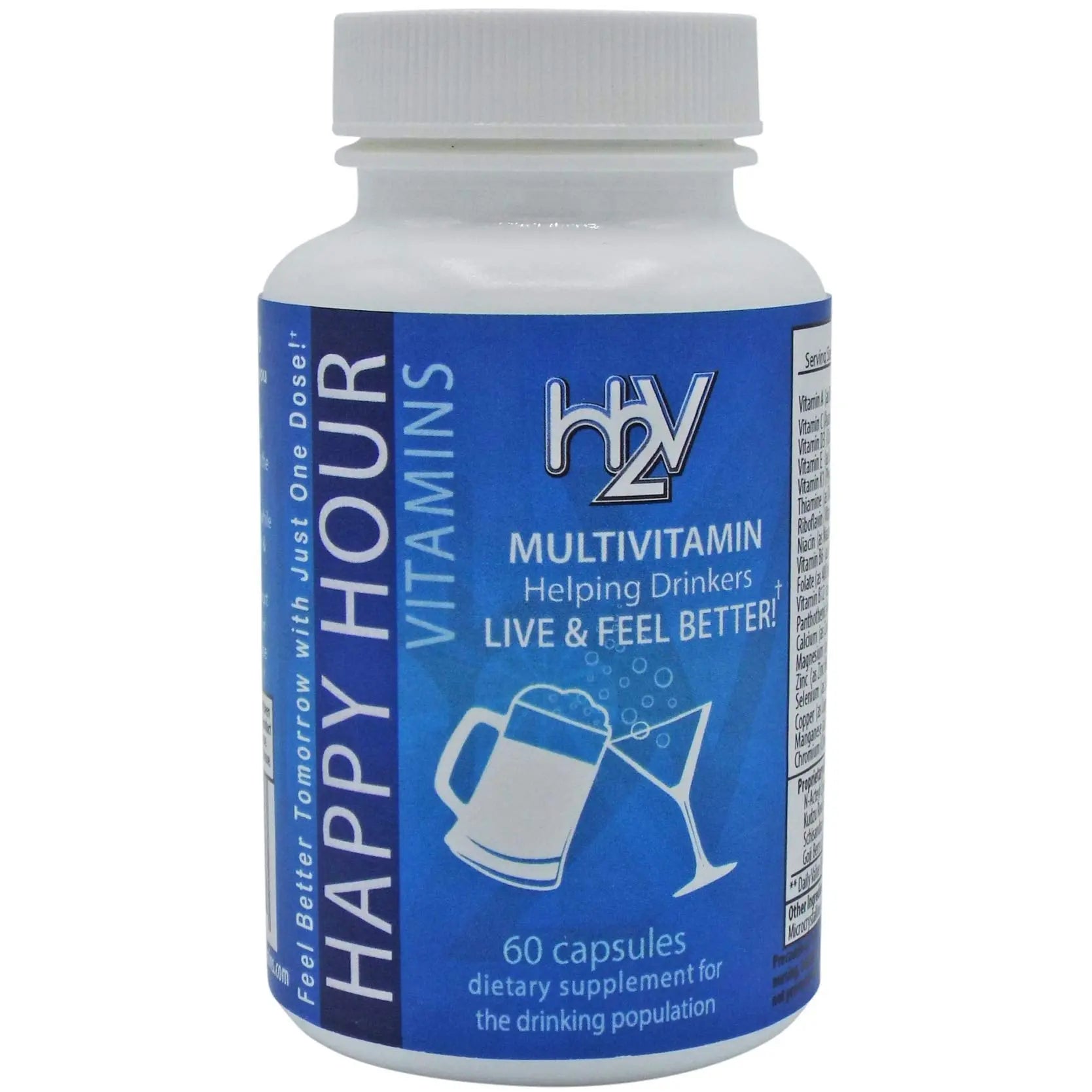 Happy Hour Vitamins Bottle - Multivitamin Formulated for Better Mornings – Live & Feel Better with Milk Thistle, Prickly Pear Cactus Happy Hour Vitamins uk supplements