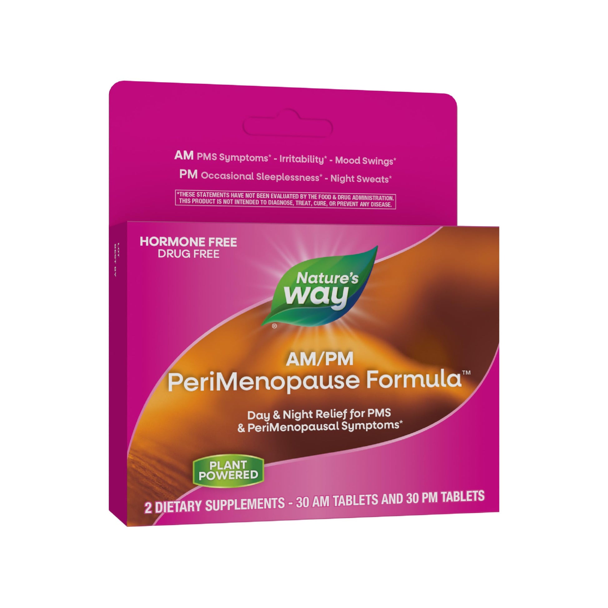 Nature's Way AM/PM PeriMenopause Formula, Perimenopause and PMS Symptom Support*, Hormone-Free, Hot Flashes*, PMS Symptoms*, Restful Sleep*, 30 AM & 30 PM Tablets Nature's Way uk supplements