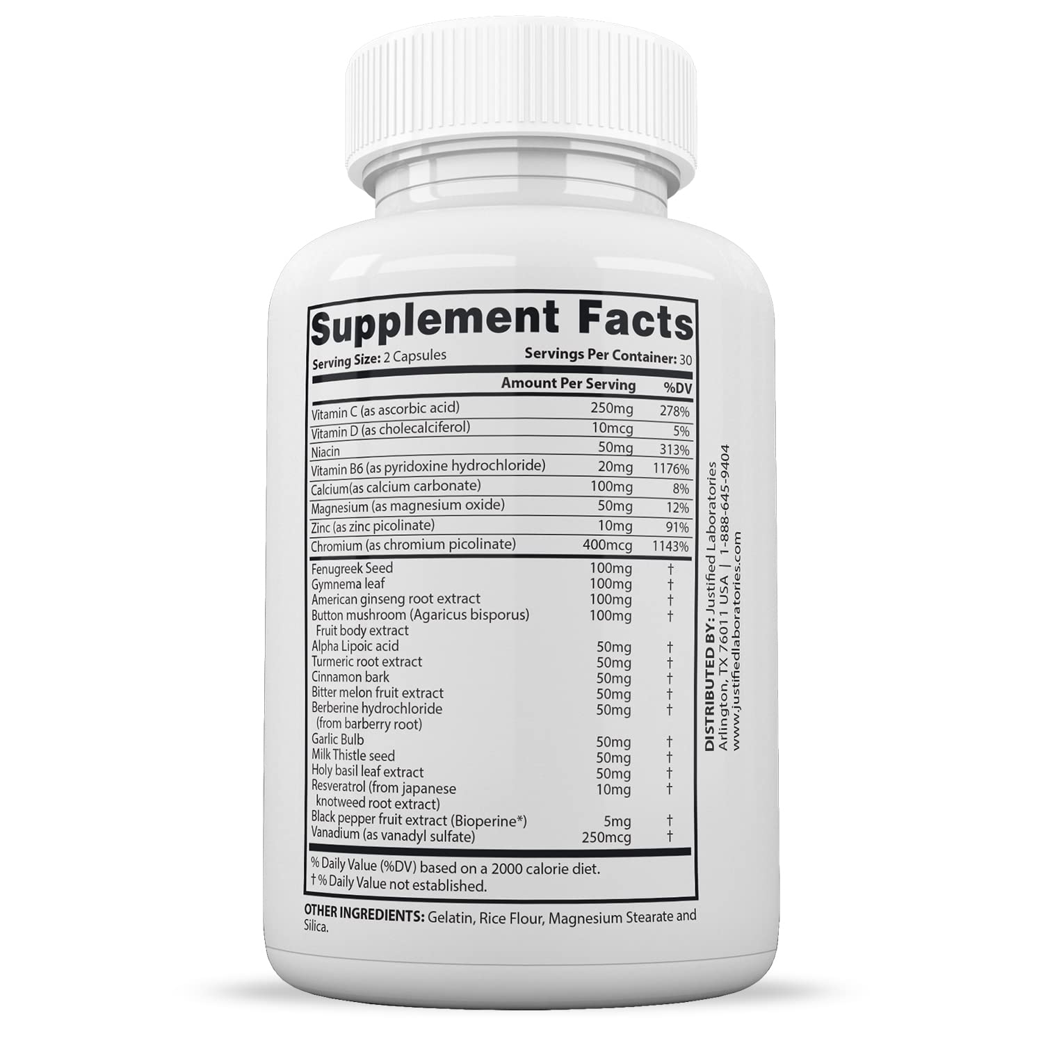Justified Laboratories (2 Pack Blood Balance Max 1295MG Formula Supplement Pills Justified Laboratories uk supplements