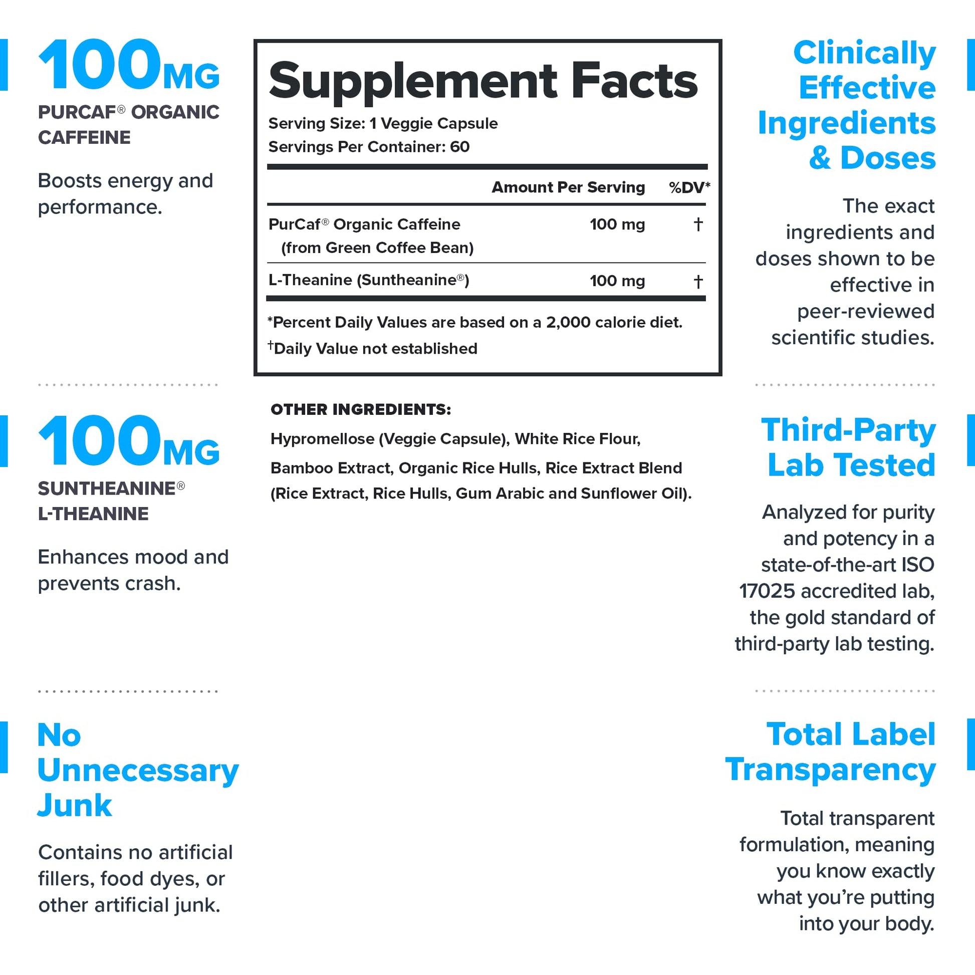LEGION Peak Caffeine and L Theanine Pills - 200 mg Natural and Organic L Theanine Caffeine Supplement for Smooth Energy, Focus and Cognitive Performance - Vegan, Non GMO - 60 Servings LEGION uk supplements