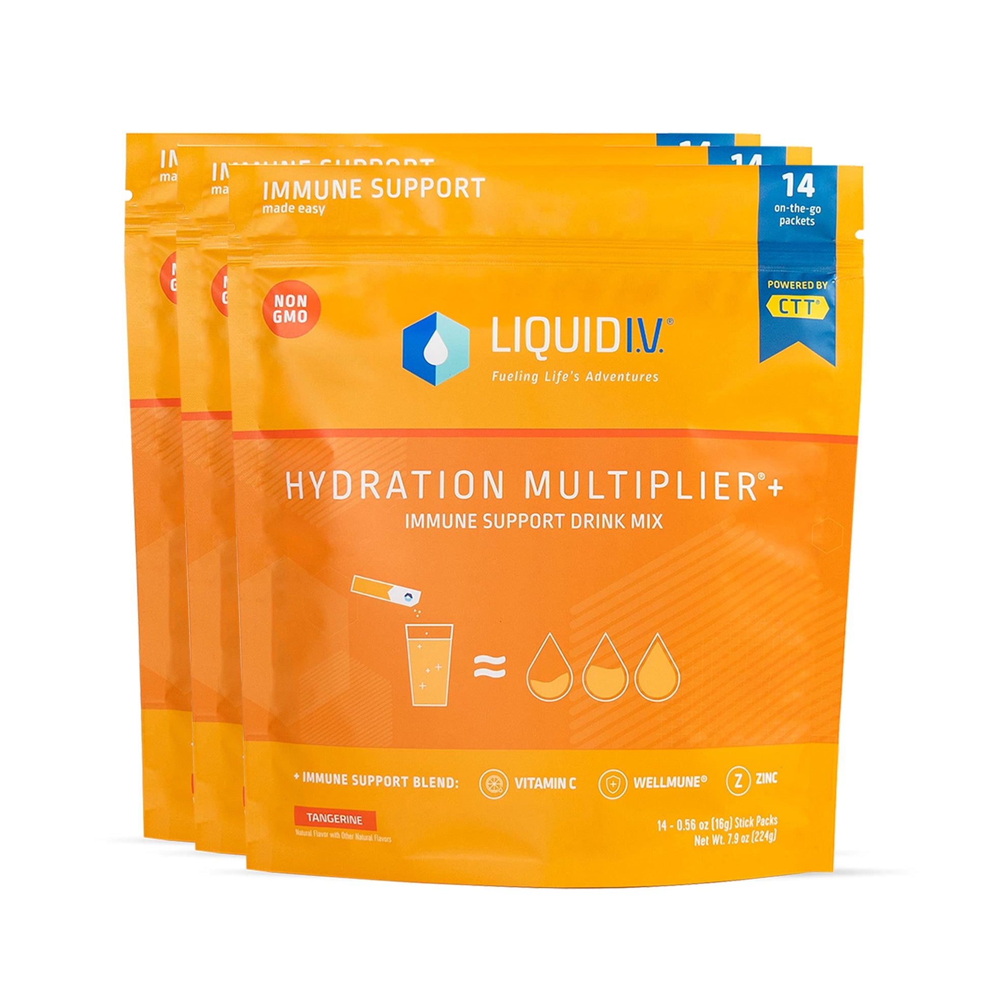 Liquid I.V. Hydration Multiplier + Immune Support - Tangerine - Hydration Powder Liquid I.V. uk supplements
