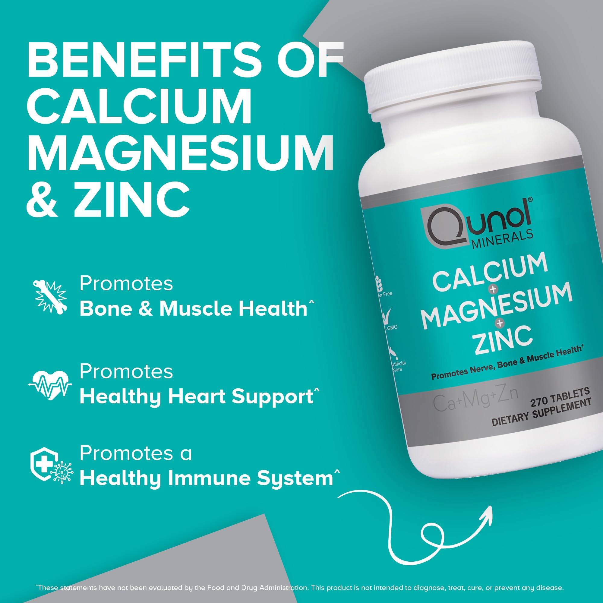 Qunol Calcium 3 in 1 Tablets with Calcium, Magnesium & Zinc for Immune Support, Bone Qunol uk supplements