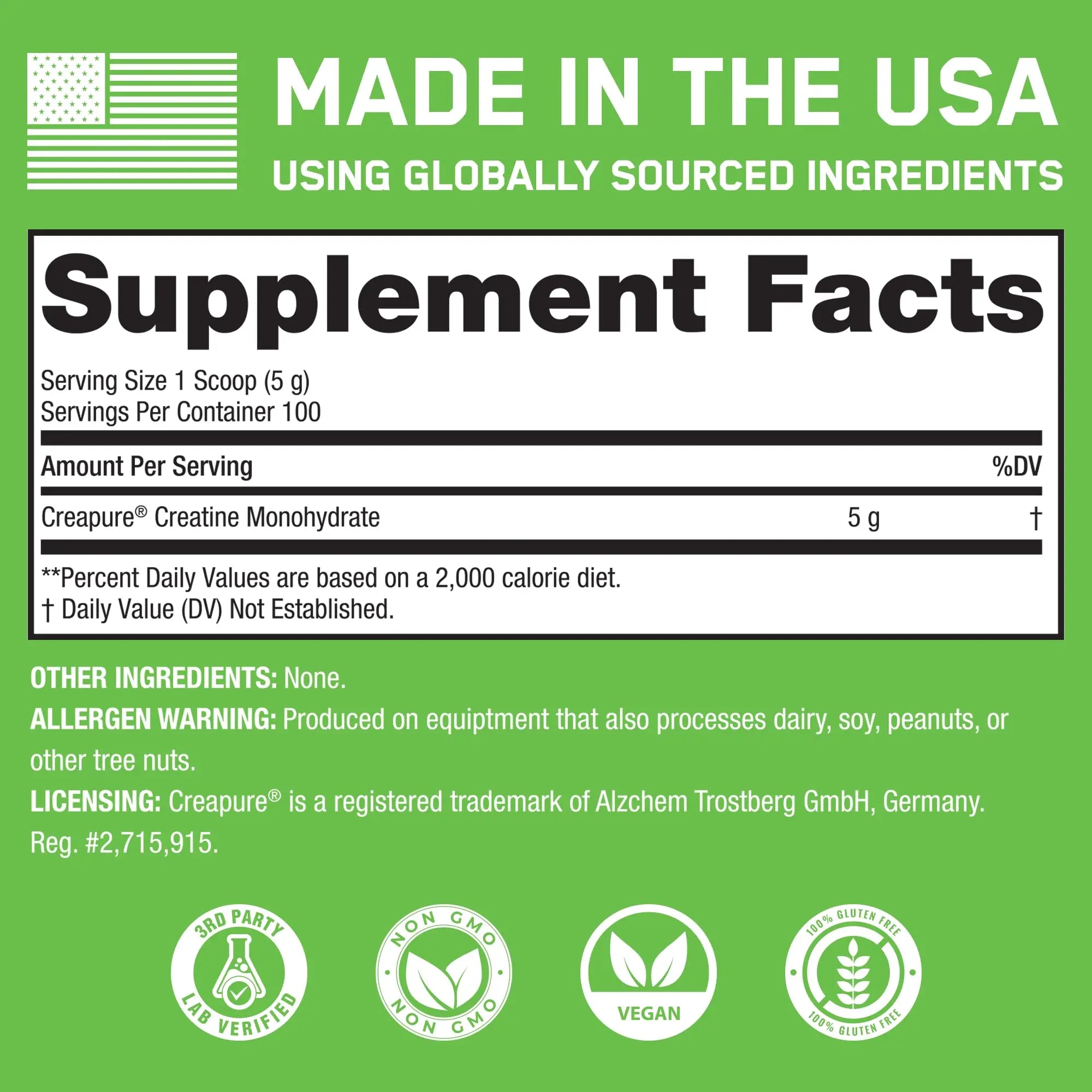 SteelFit Creapure Creatine Monohydrate Powder, Unflavored - German Micronized Creatine Powder for Men & Women - Gym Workout Nutritional Supplements for Muscle Gain SteelFit uk supplements