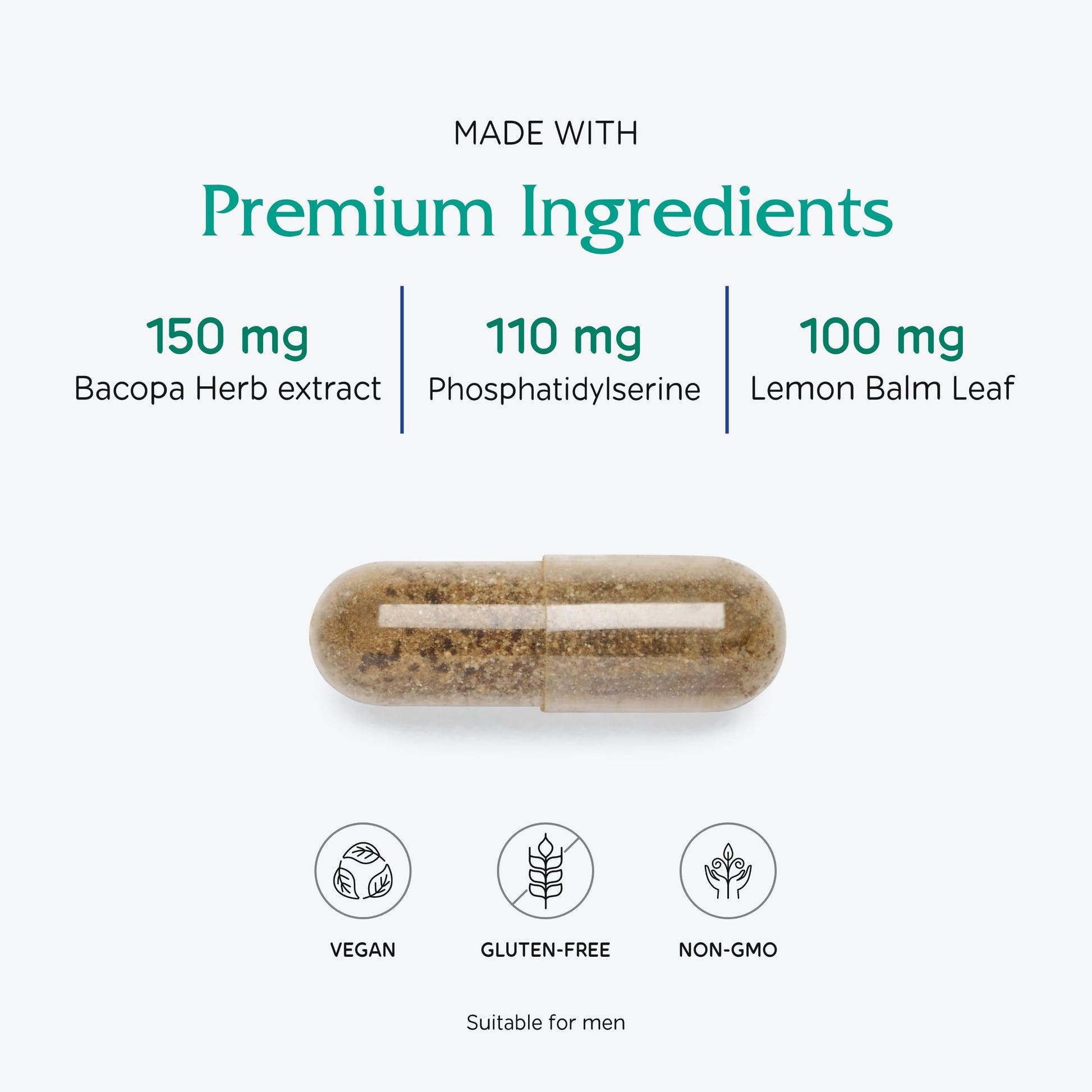 Vitanica MindBlend, Brain Support, Vegan, 60 Capsules Vitanica uk supplements