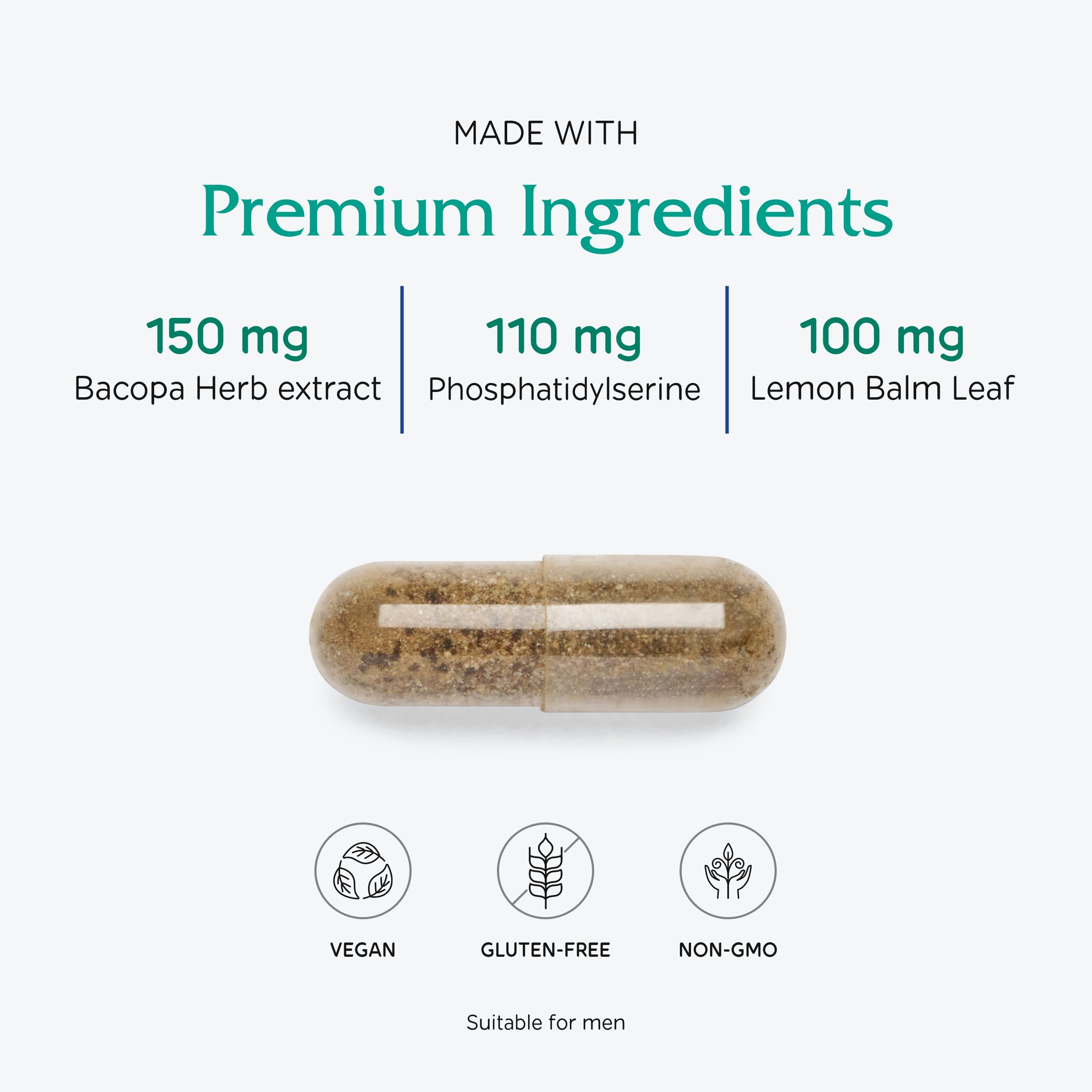 Vitanica MindBlend, Brain Support, Vegan, 60 Capsules Vitanica uk supplements