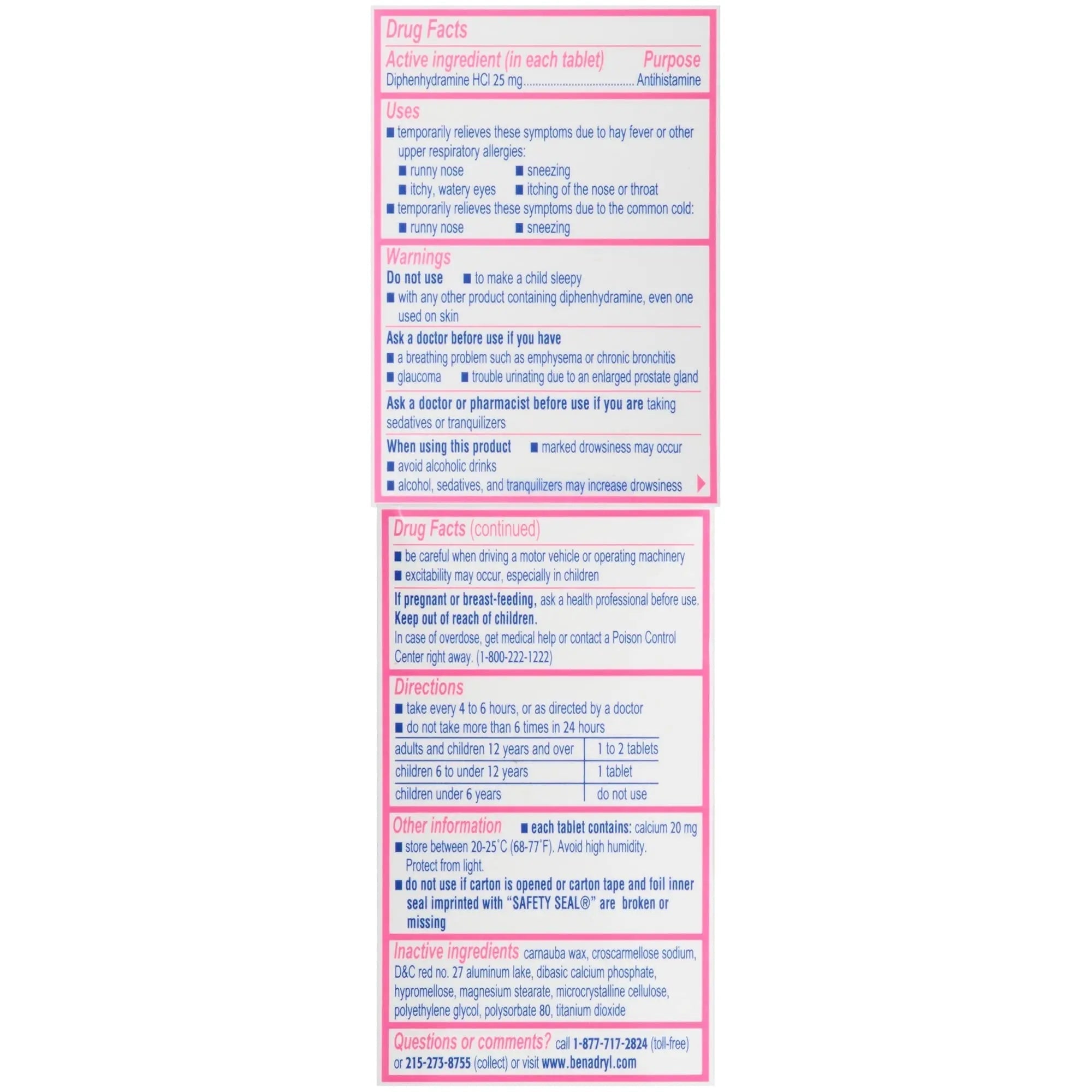 Benadryl Ultratabs Antihistamine Allergy Relief Tablets with 25 mg Diphenhydramine HCl, 100 ct and Tylenol Extra Strength Pain Reliever Rapid Release Gels with 500 mg Acetaminophen, 100 ct Tylenol uk supplements
