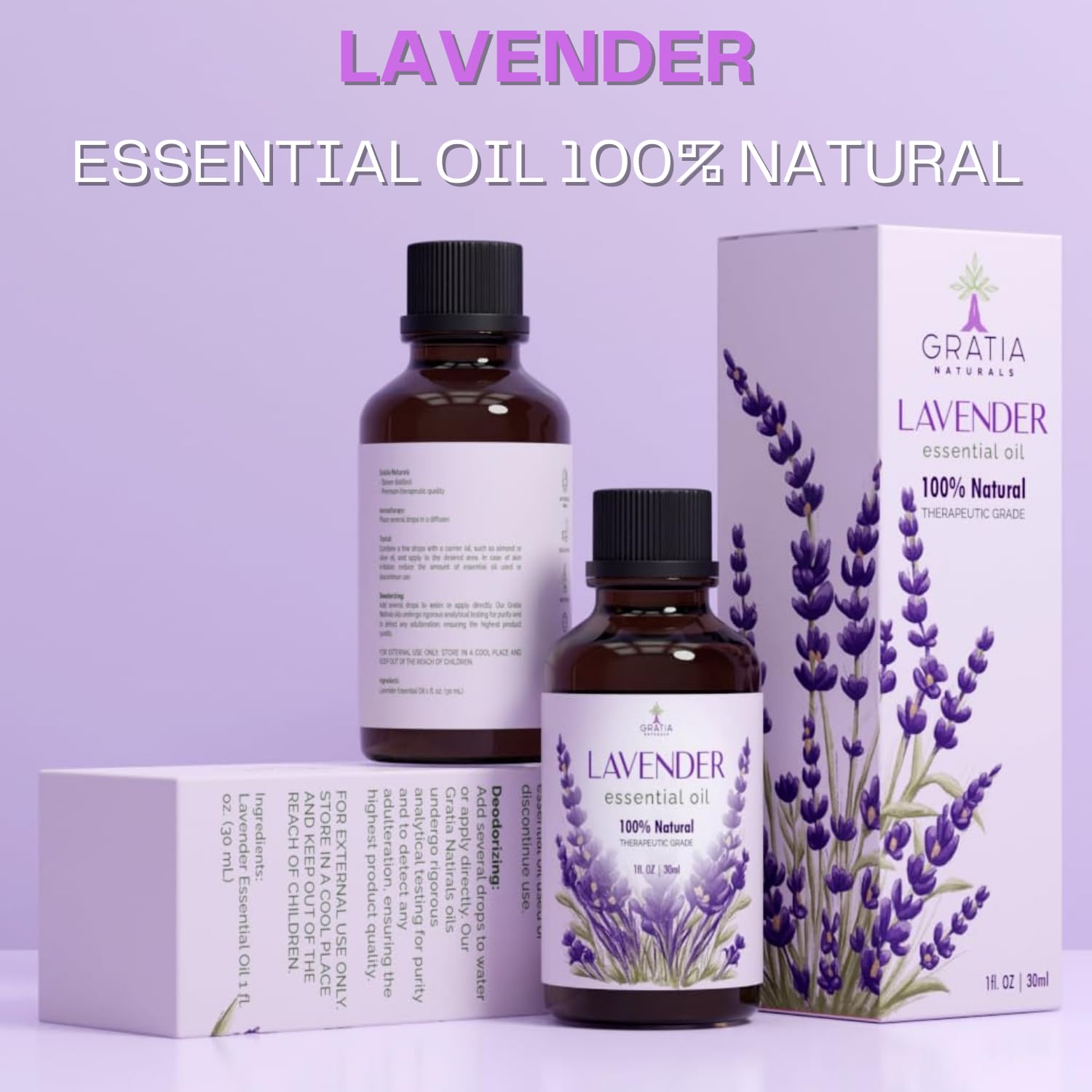 Gratia Naturals Lavender Essential Oil - 100% Pure and Natural … GRATIA NATURALS uk supplements
