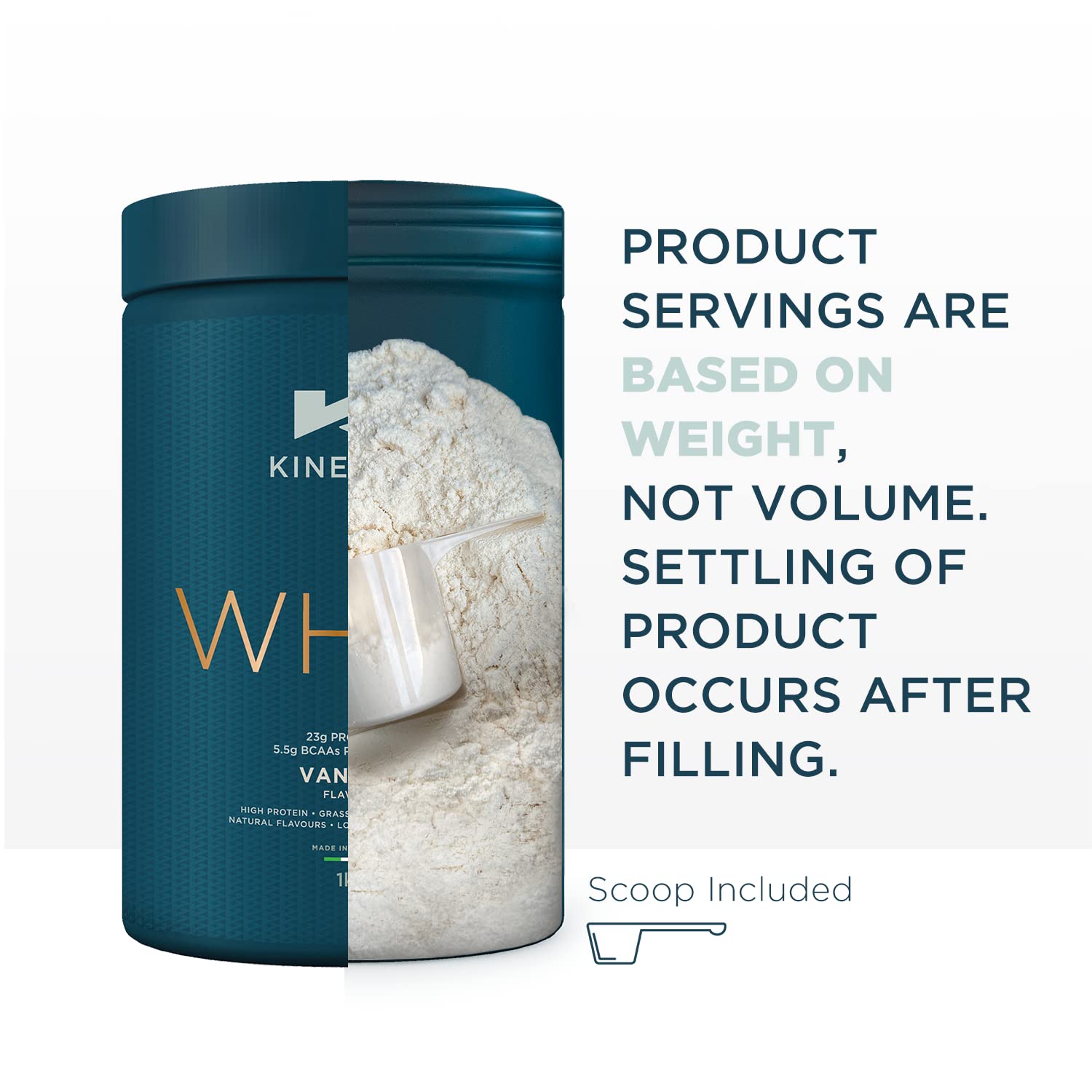 Kinetica Vanilla Whey Protein Powder | 2.27kg | 23g Protein per Serving | 76 Servings Kinetica uk supplements