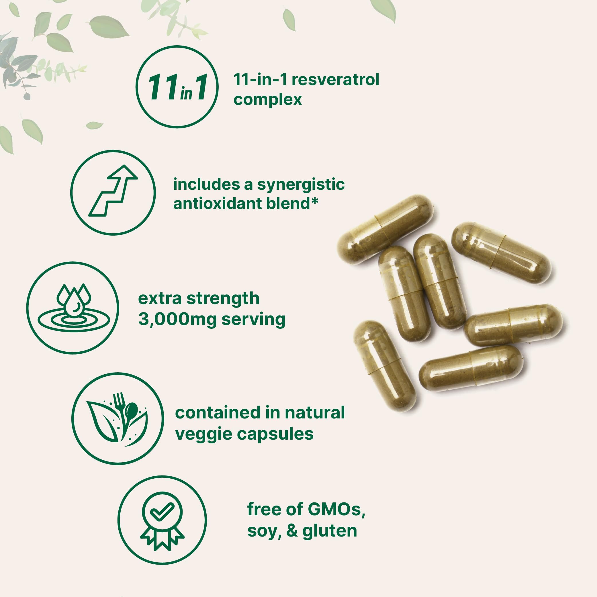 Micro Ingredients Resveratrol NAD Complex 3,000mg for Women & Men, 240 Veggie Capsules | NMN Supplement Alternative | 11-in-1 Blend with NAD+, Quercetin, Moringa, Berberine, Grape Seed, & Oregano Micro Ingredients uk supplements