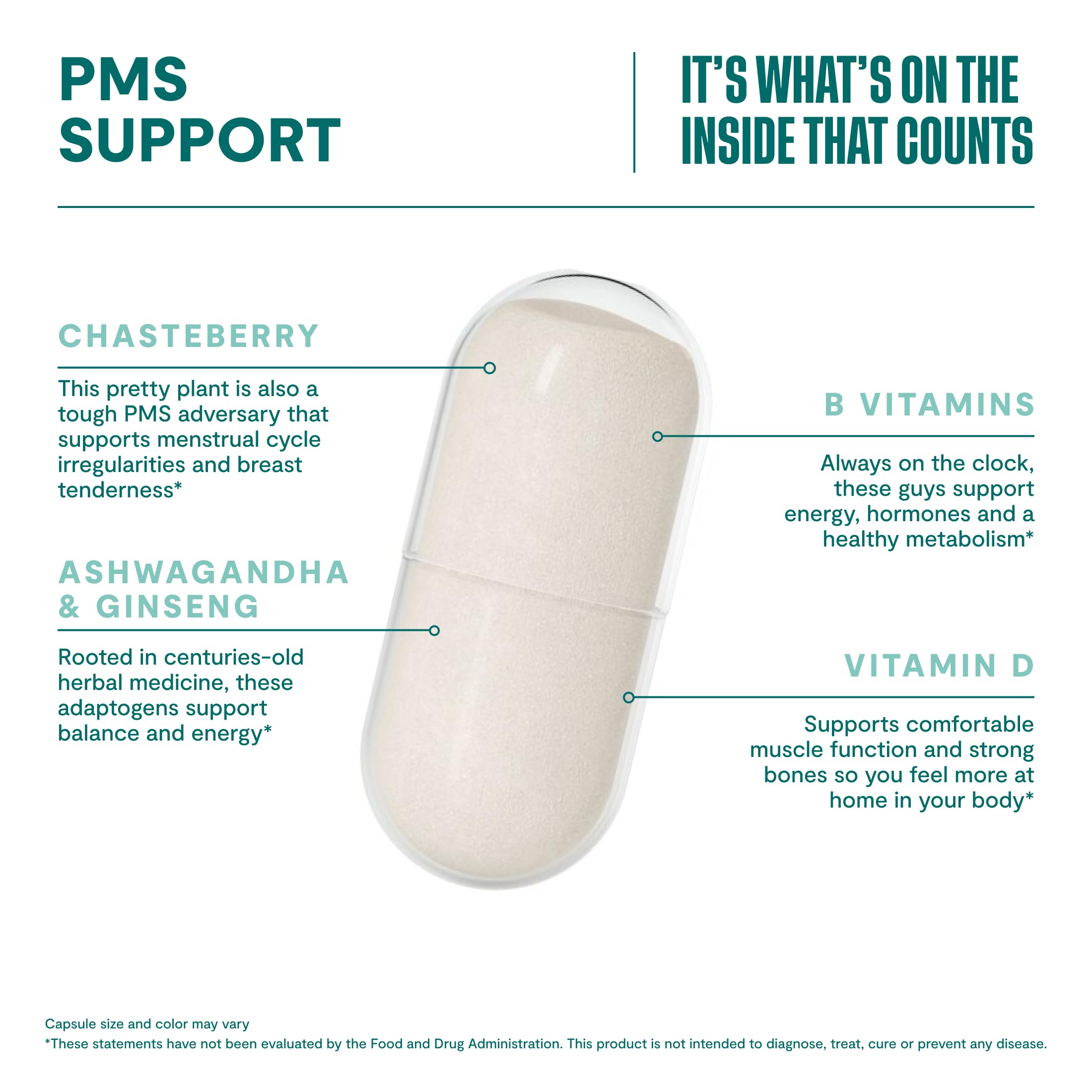 Habit PMS Support Supplement for Women (60 Capsules) - Supports Premenstrual Symptoms & Stress, Hormone Balance, Mood, B Vitamins, Vitamin D, Chasteberry, Ashwagandha, Gluten-Free, Non-GMO (1 Pack) H' Habit uk supplements