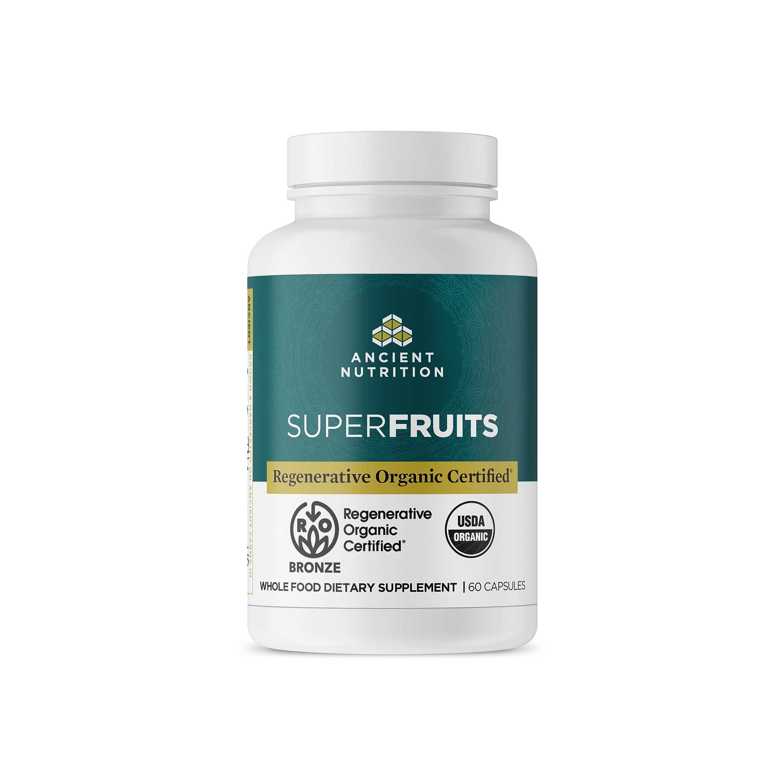 Ancient Nutrition Regenerative Organic Certified SuperFruits Capsules, Supports Gut and Immune System Health, Made with Probiotics, Dragonfruit, Mulberry, and Goji, 60 Count Ancient Nutrition uk supplements