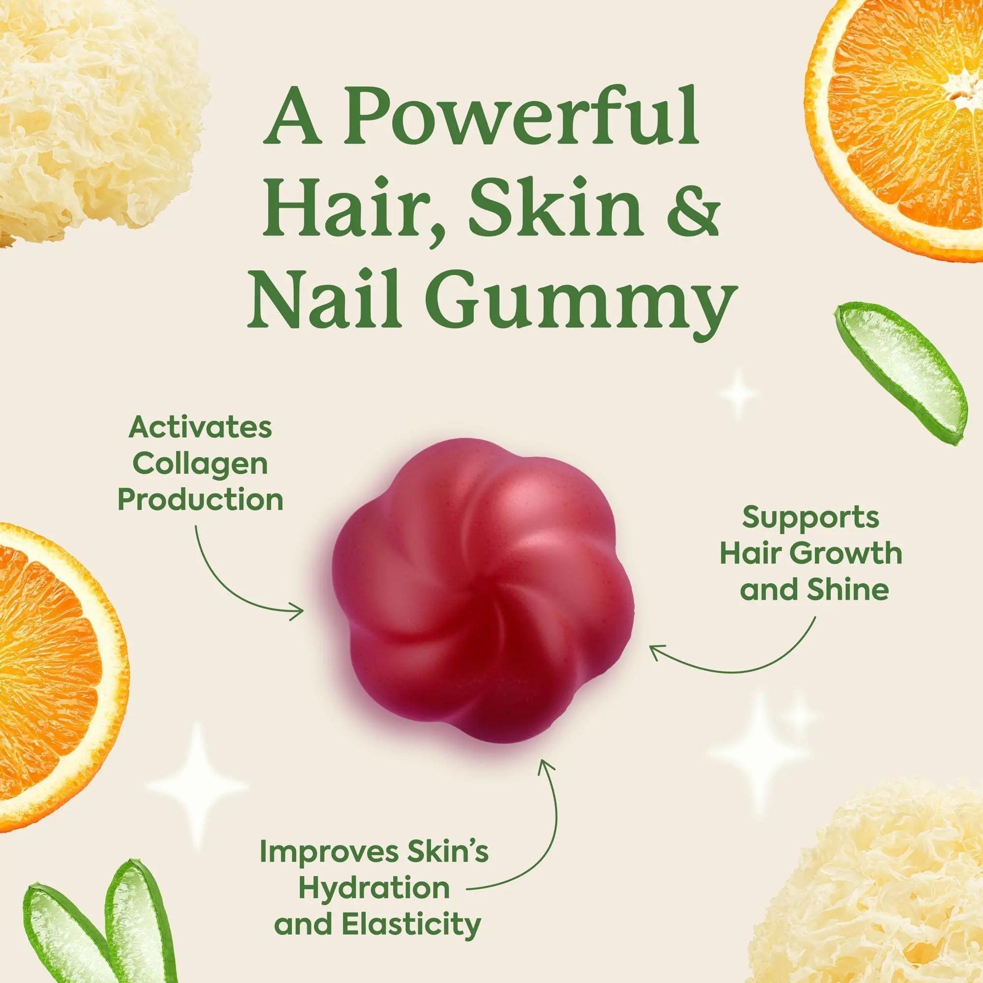 Plant People WonderBeauty Hair, Skin & Nails Rejuvenation Gummies with Tremella Mushroom, Marine Collagen Peptides Plant People uk supplements