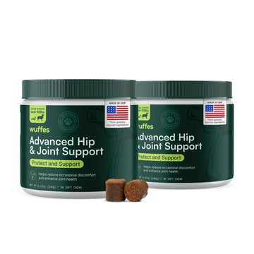 Wuffes Chewable Dog Hip & Joint Supplement - Glucosamine & Chondroitin Chews - Dog Joint Supplements & Vitamins - Extended Joint Care (Large Breed (Over 65 lbs), 60 Chews (Pack of 2)) Wuffes uk supplements