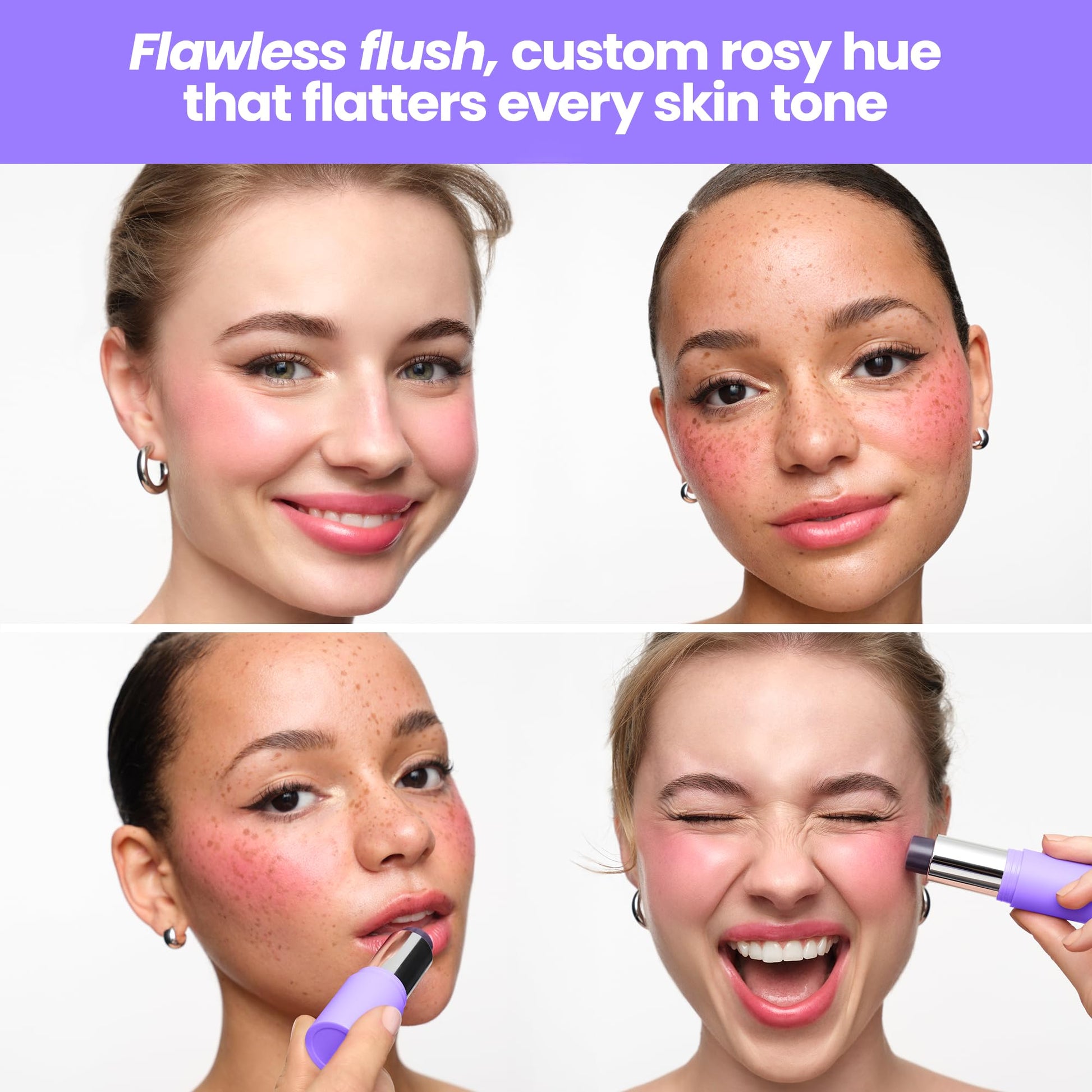 Wonderskin Cream Blush Stick pH-Activated - pHlush Stick Multi-Use, Blush for Cheeks and Lips, Cooling Nourishing Color-Adjusting Makeup Wonderskin uk supplements