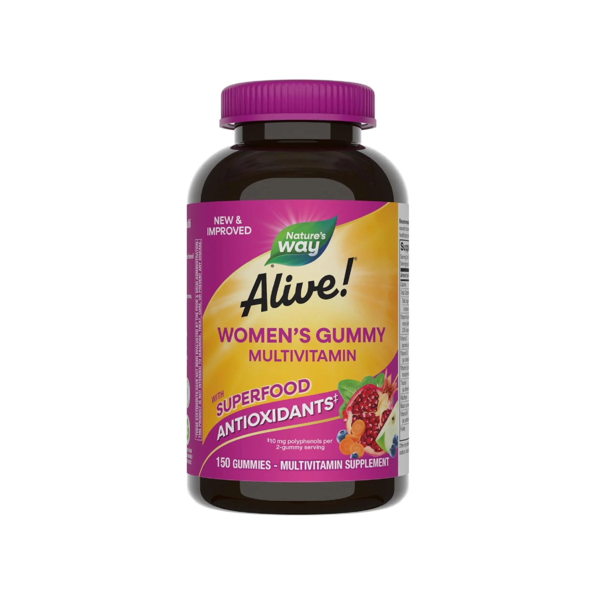 Nature's Way Alive! Women's Daily Gummy Multivitamins, 16 Vitamins & Minerals, Energy Metabolism*, Hair Skin & Nails Nature's Way uk supplements