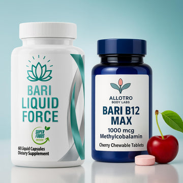 Bariatric Multivitamin and B12 Max Combo Pack | Liquid Filled Multivitamin with Antioxidants, Iron & Sublingual Methylcobalamin B12 for Post Bariatric Surgery, Gastric Sleeve, Bypass, SADI & Lap Band Allotro Labs uk supplements