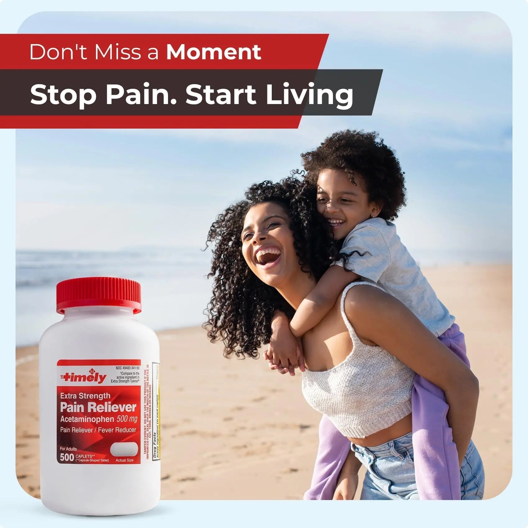 TIME-Cap Labs 500 Caplets Extra Strength Acetaminophen 500mg - Pain Reliever & Fever Reducer for Adults, Helps with Headaches, Backaches, Muscle Pain, Toothaches, Arthritis & Menstrual Cramps TIME-CAP LABS, INC. uk supplements