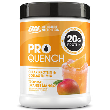 Optimum Nutrition Pro Quench, 10g Clear Protein, 10g Collagen peptides & Electrolyte Powder Drink Mix, Tropical Orange Mango, 20 Servings, Optimum Nutrition uk supplements