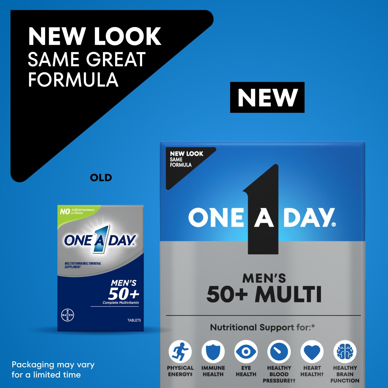 One A Day Men’s 50+ Multivitamins, Supplement with A, C, D, E and Zinc for Immune Health*, Calcium & More, 100 Tablets ONE A DAY uk supplements