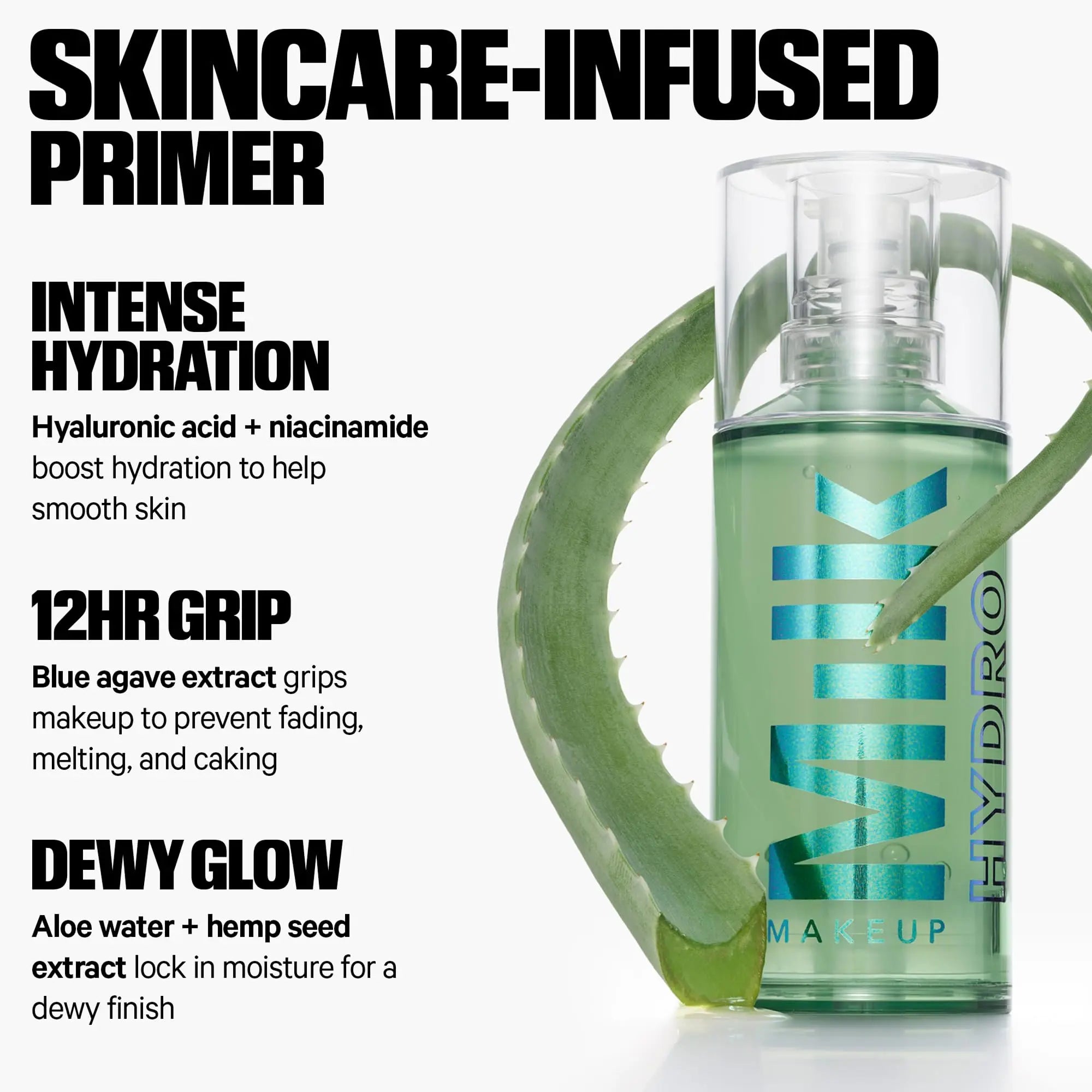 Milk Makeup Hydro Grip Primer with Hyaluronic Acid + Niacinamide – Hydrating Face Primer Grips Makeup for Up to 12 Hours – Silicone-Free, Lightweight Gel with Dewy Finish – 0.33 oz Milk Makeup uk supplements