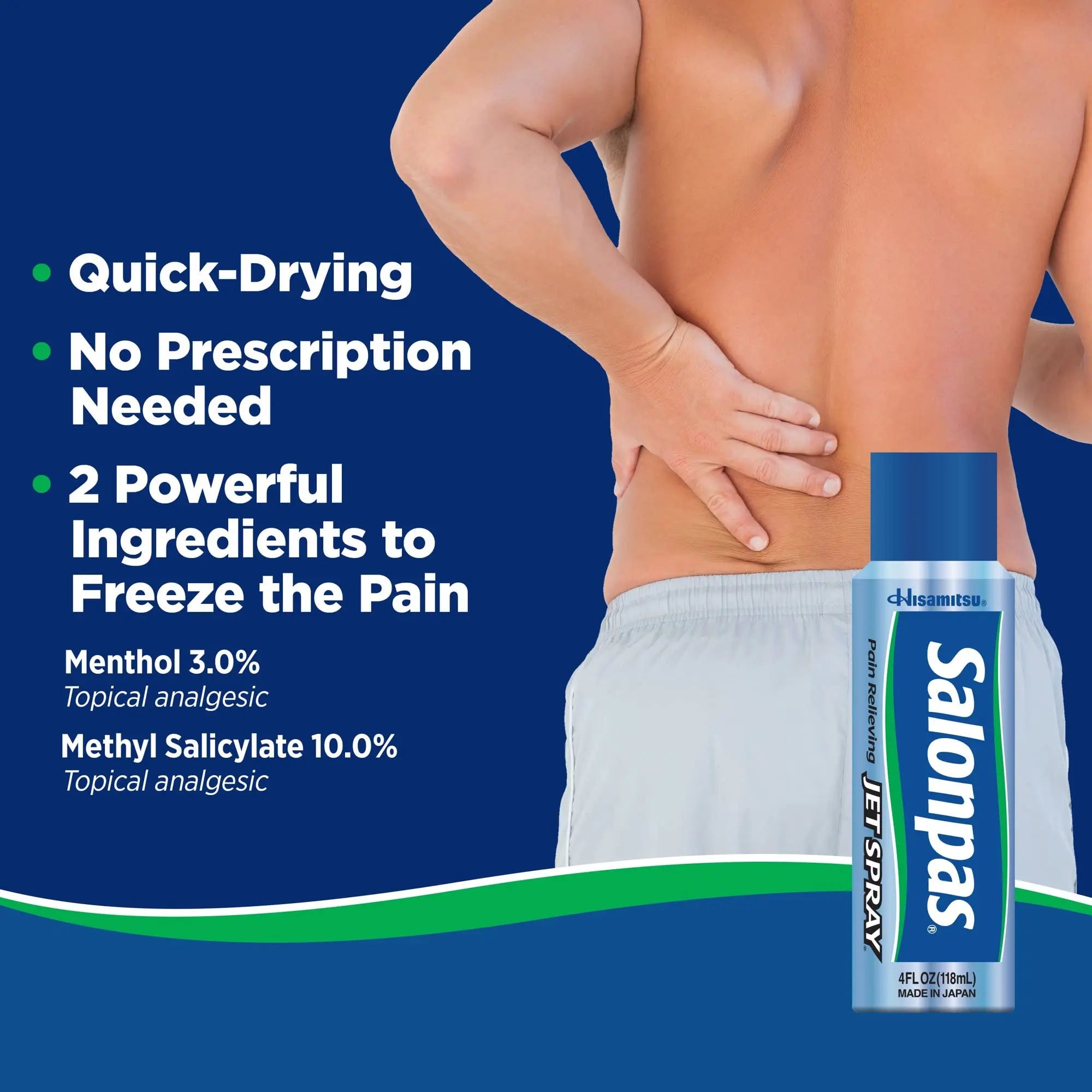 Salonpas Pain Relief Jet Spray 4z - Pack of 2 Salonpas uk supplements