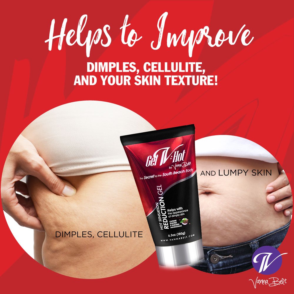 Vanna Belt Gel-V Hot Cream for Cellulite, 6.3 oz - Effective Nighttime Belly Fat Burning V VANNA BELT uk supplements