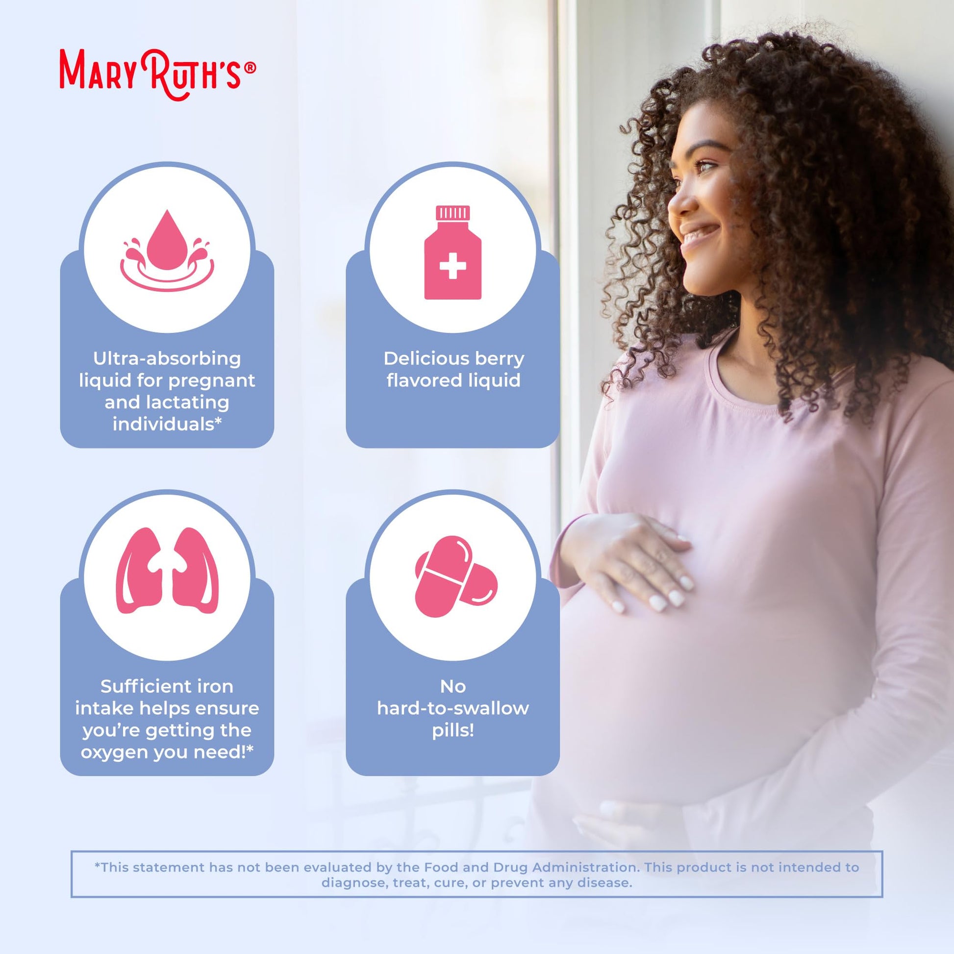 MaryRuth Organics | Liquid Iron Supplement Prenatal & Postnatal for Pregnant & Lactating | Iron Deficiency | Immune Support | Sugar/Gluten Free | Vegan | Non-GMO | 15.22 Fl Oz MARYRUTH'S uk supplements