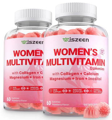 Wiszeen Sugar Free Methylated Multivitamin for Women Gummies, Biotin, Collagen, Calcium, Magnesium, Inositol, Folate, Iron, Vitamin A, C, D, E Wiszeen uk supplements