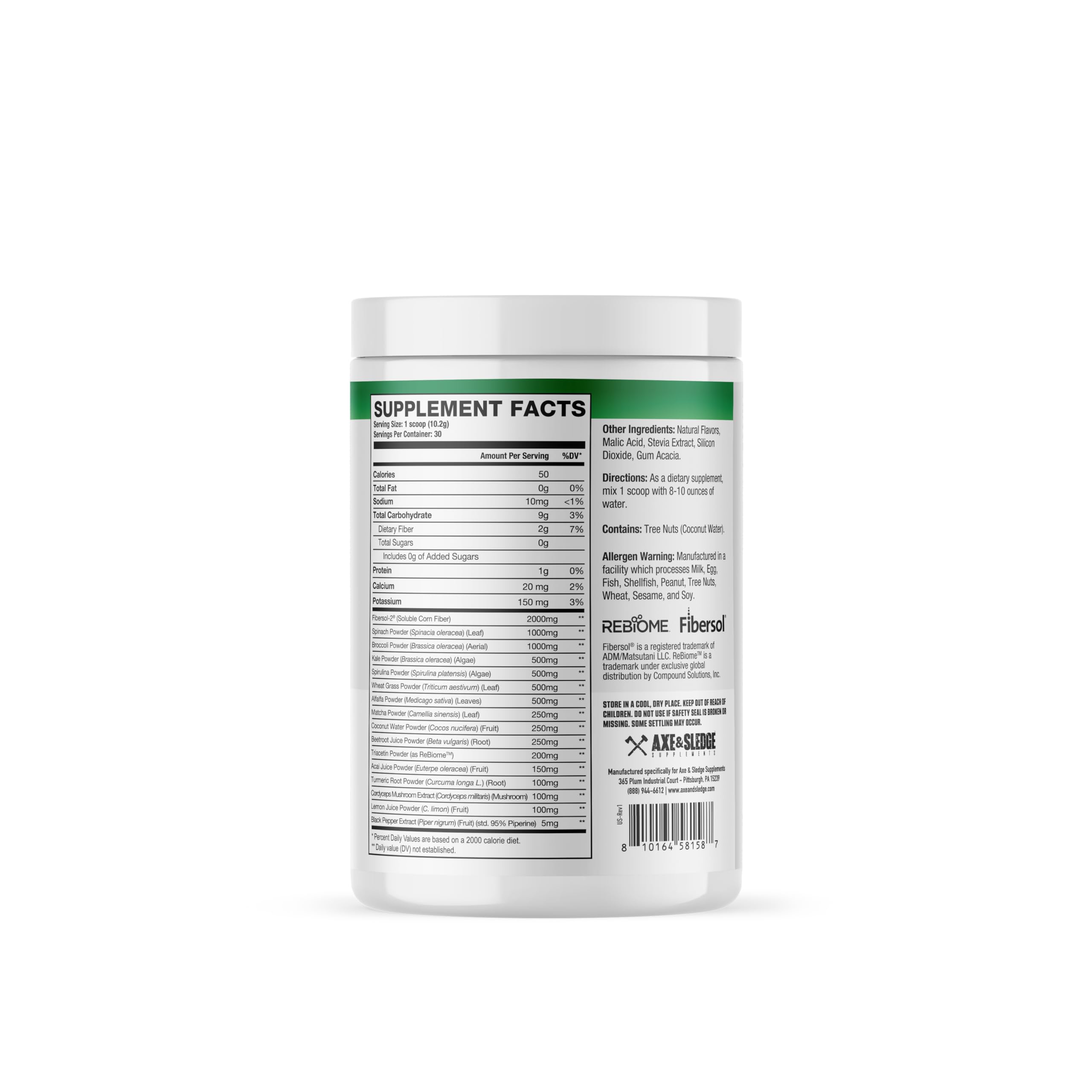 Axe & Sledge Super Greens and Reds Powder – Greens Drink with Superfoods, Probiotics & Digestive Enzymes for Energy, Gut Health & Bloating | Strawberry Banana Axe & Sledge uk supplements