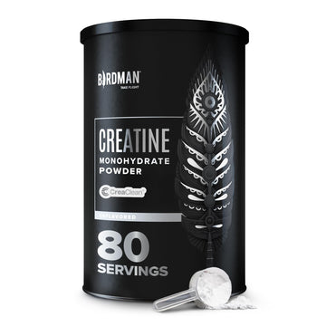 BIRDMAN Micronized Creatine Monohydrate Powder, Muscle Recovery, Caffeine Free, Creatine Pre Workout, Vegan, Post Workout, Gluten Free, Sugar Free | 80 Servings (5 Grams Each) | 0.8lb BIRDMAN uk supplements