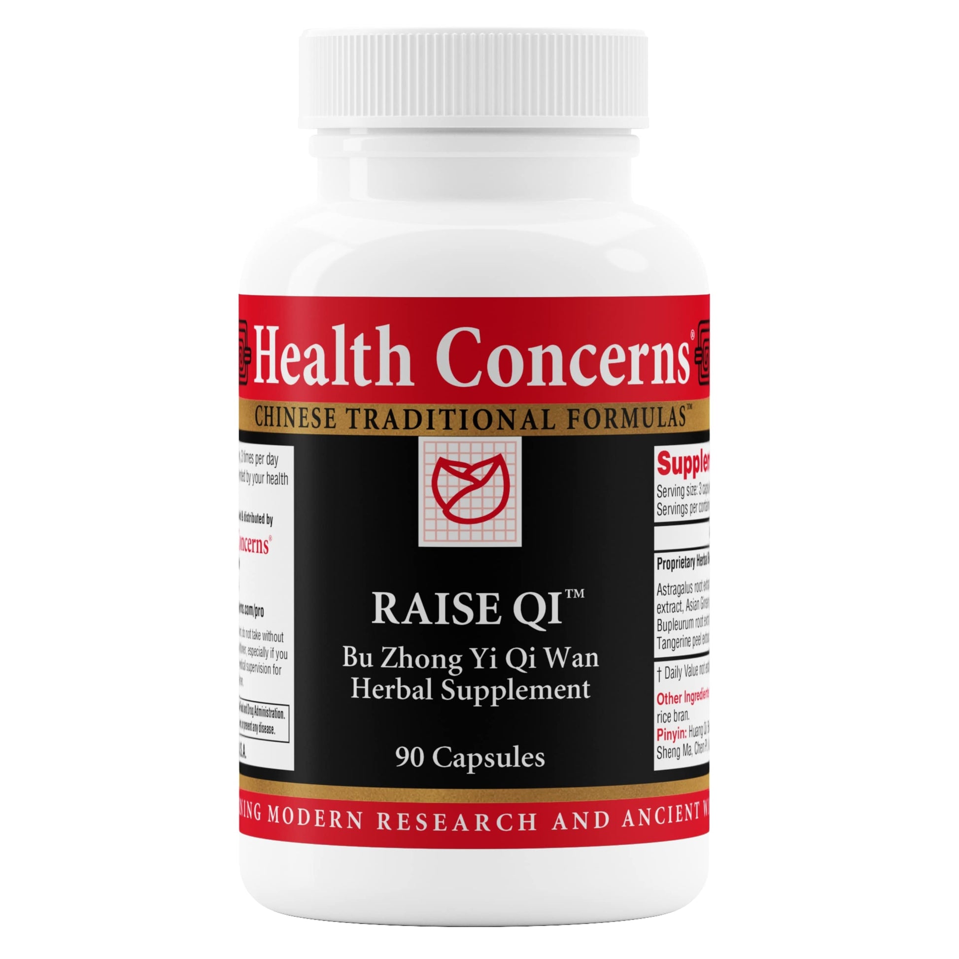 Health Concerns Raise Qi – Energy & Immune System Support – Bu Zhong Yi Qi Wan Formula – Astragalus, Ginseng & Dong Quai Herbal Supplement for Weakness, Digestion & Yang Qi Balance – 90 Capsules Health Concerns uk supplements