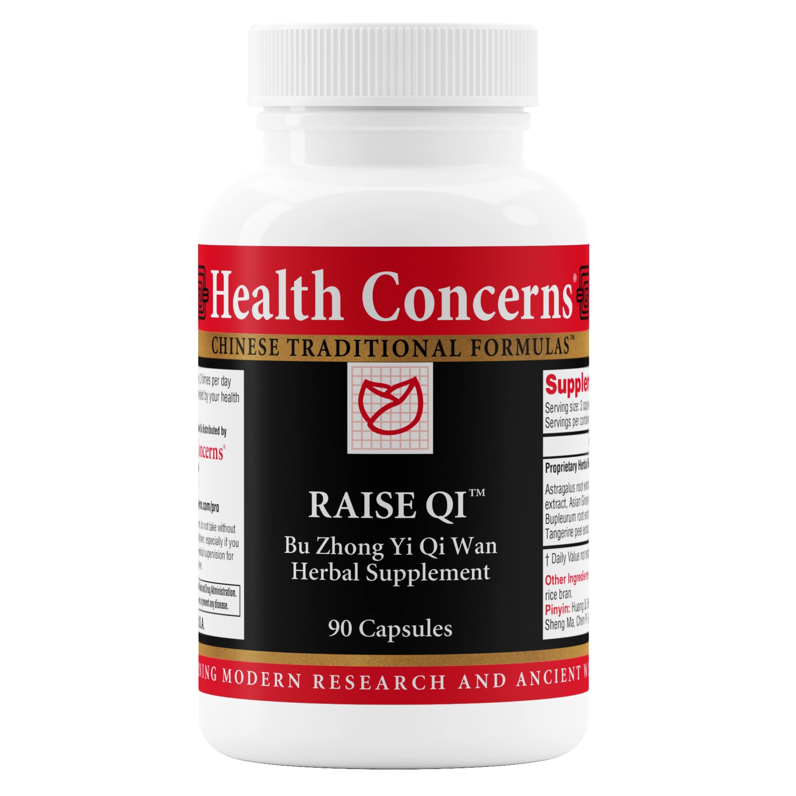Health Concerns Raise Qi – Energy & Immune System Support – Bu Zhong Yi Qi Wan Formula – Astragalus, Ginseng & Dong Quai Herbal Supplement for Weakness, Digestion & Yang Qi Balance – 90 Capsules Health Concerns uk supplements