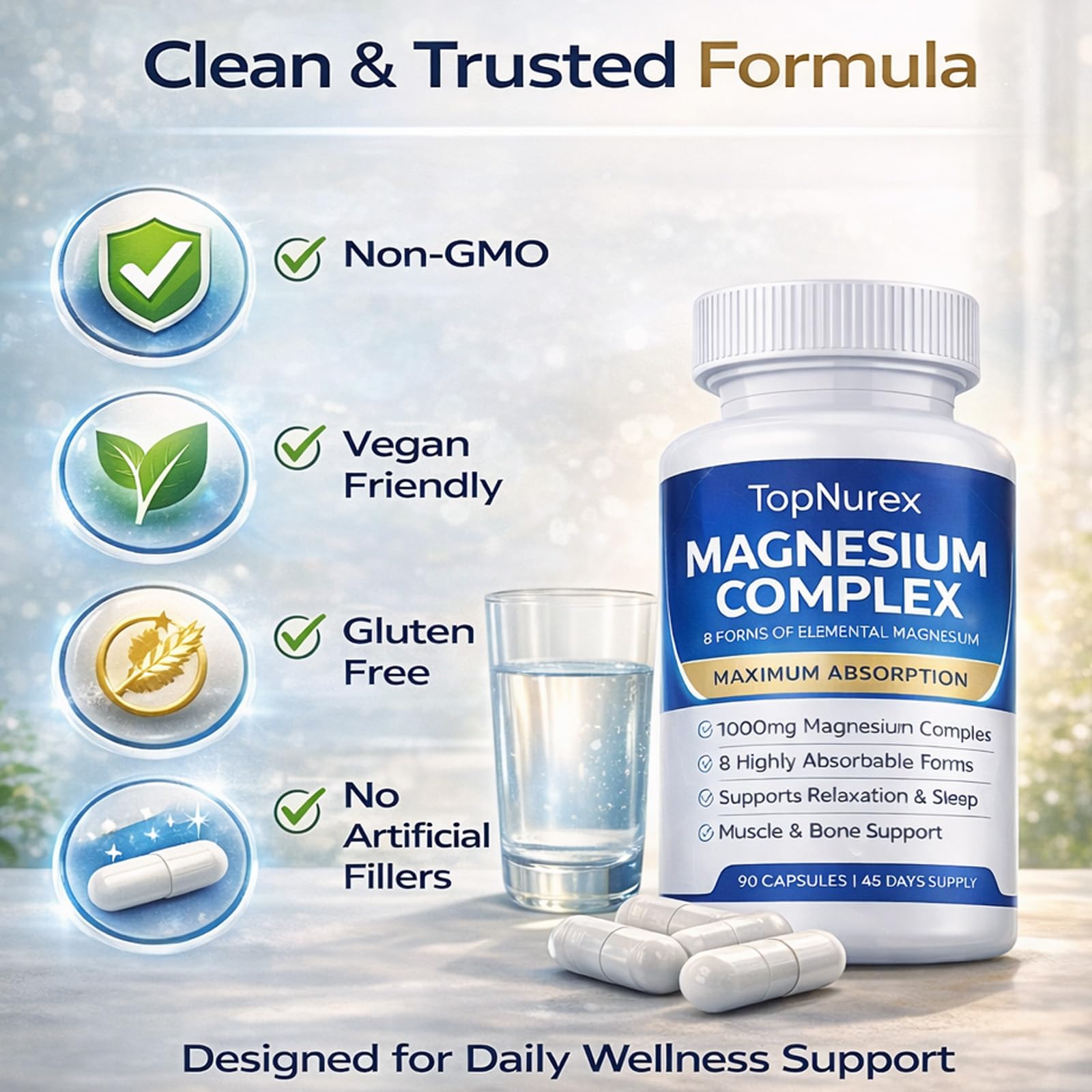 Top Nurex Magnesium Complex Supplement for Women & Men | 1000mg Maximum Absorption | 8 Magnesium Forms Including Glycinate, Citrate, Malate | Supports Relaxation, Sleep, Bone Strength | 90 Capsules Art anime uk supplements