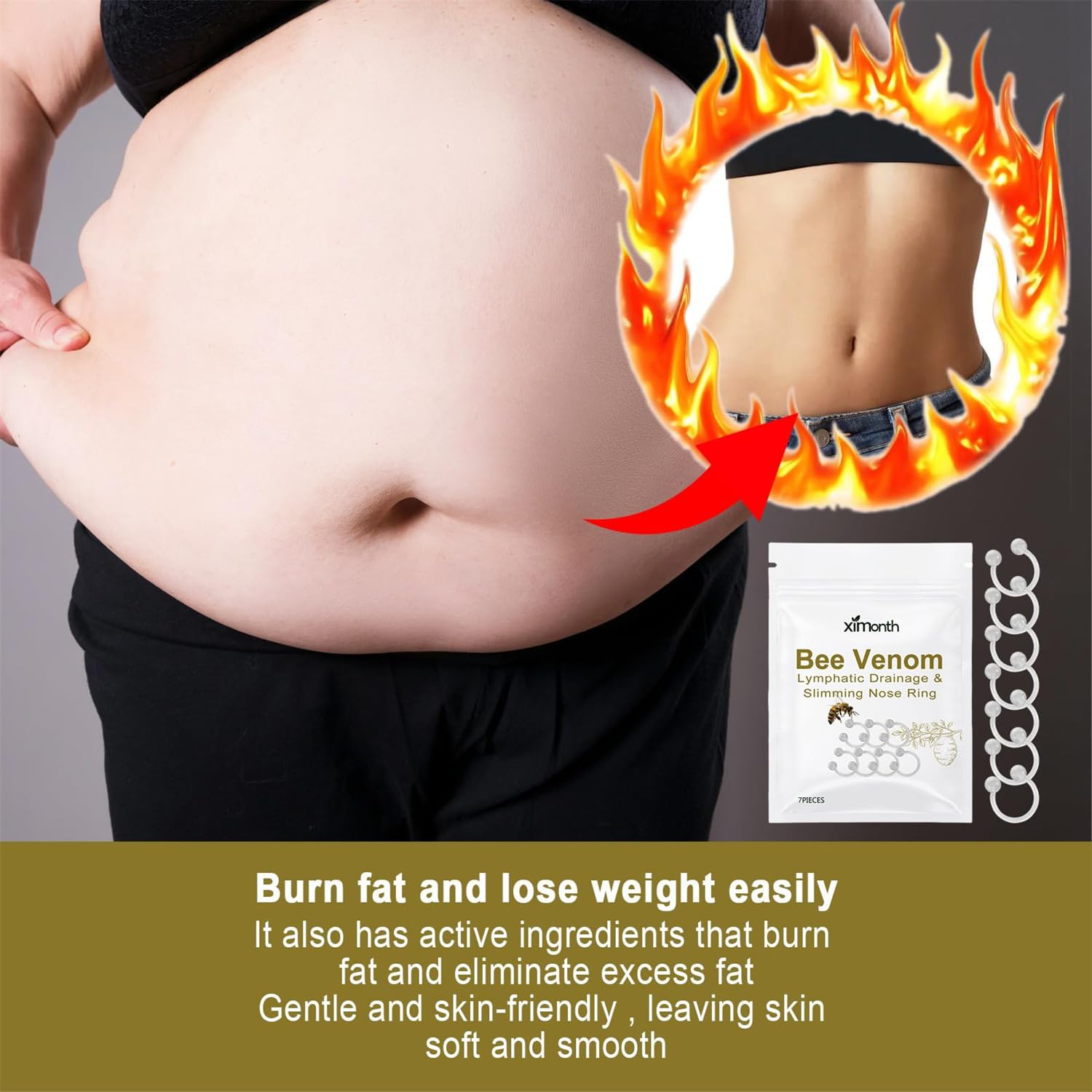Bee Venom Slimming Nose Ring GGPM Bee Venom Lymphatic Drainage & Slimming Nose Ring Bee Venom Generic uk supplements
