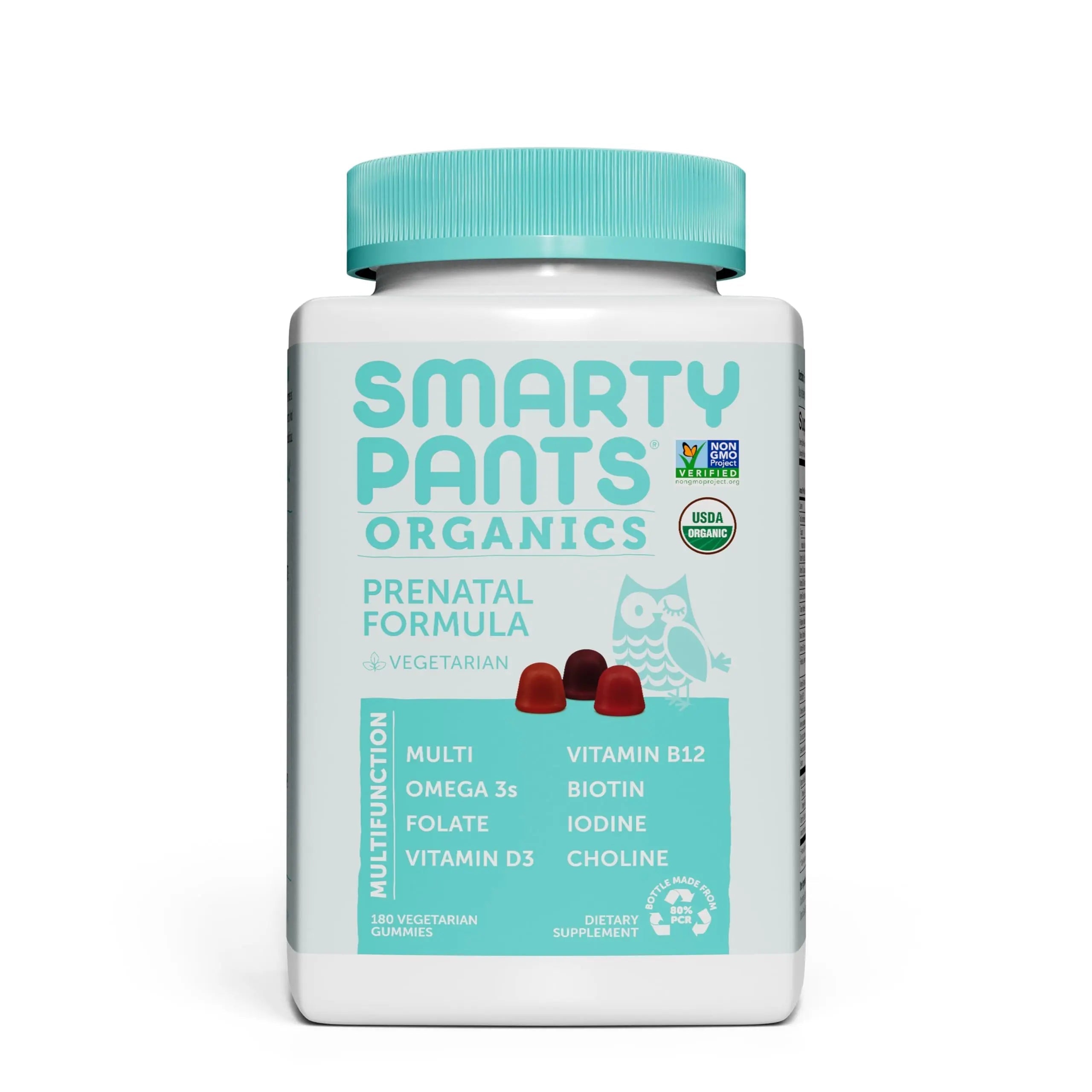 SmartyPants Organic Prenatal Vitamins for Women, Multivitamin Gummies: Biotin, Methylfolate, Omega 3 (ALA), Vitamin D3, C, Vitamin B12, B6, A, K2 & Zinc SmartyPants uk supplements