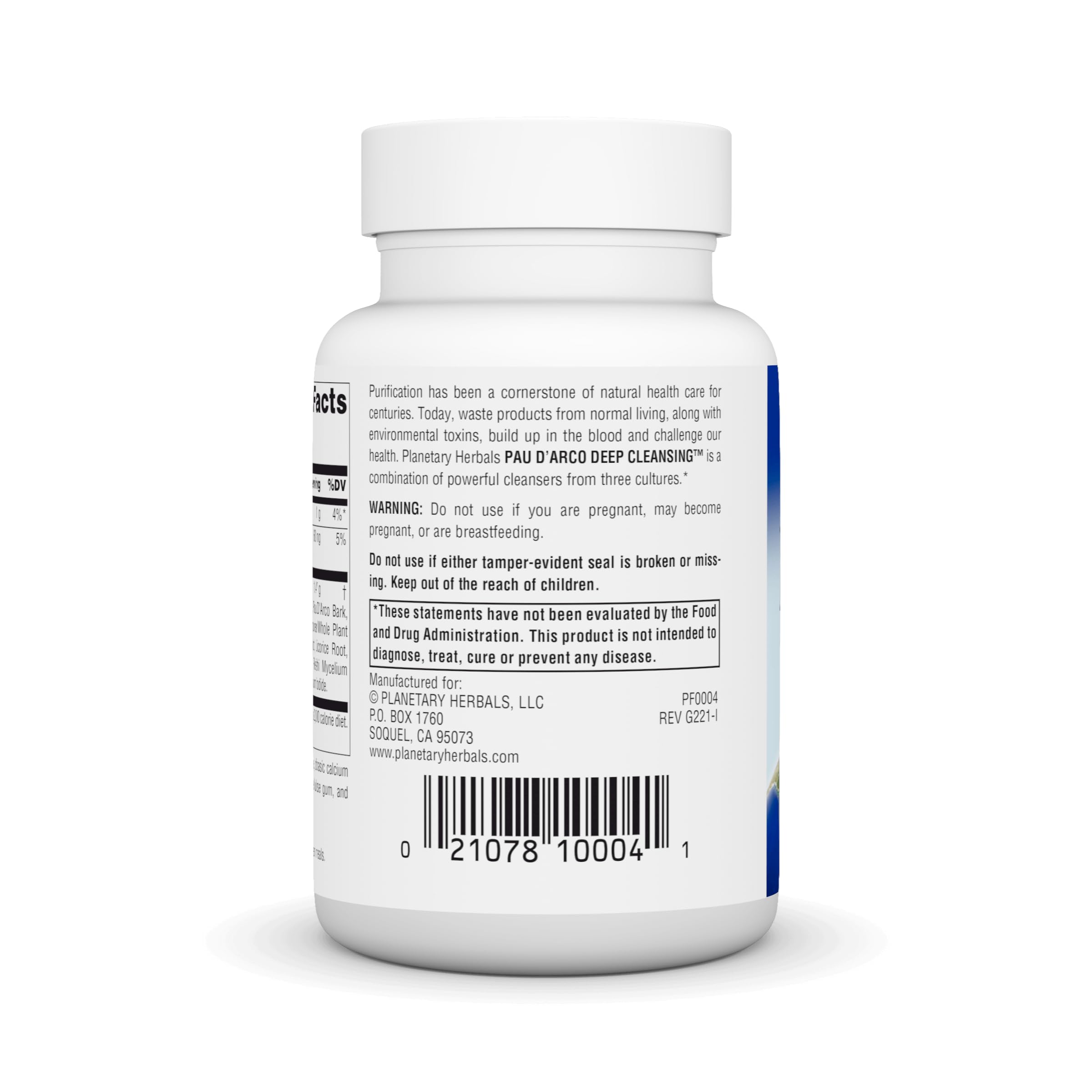 Planetary Herbals PAU D'Arco Deep Cleansing, Herbal Supplement, 735 mg - 72 Tablets Planetary Herbals uk supplements