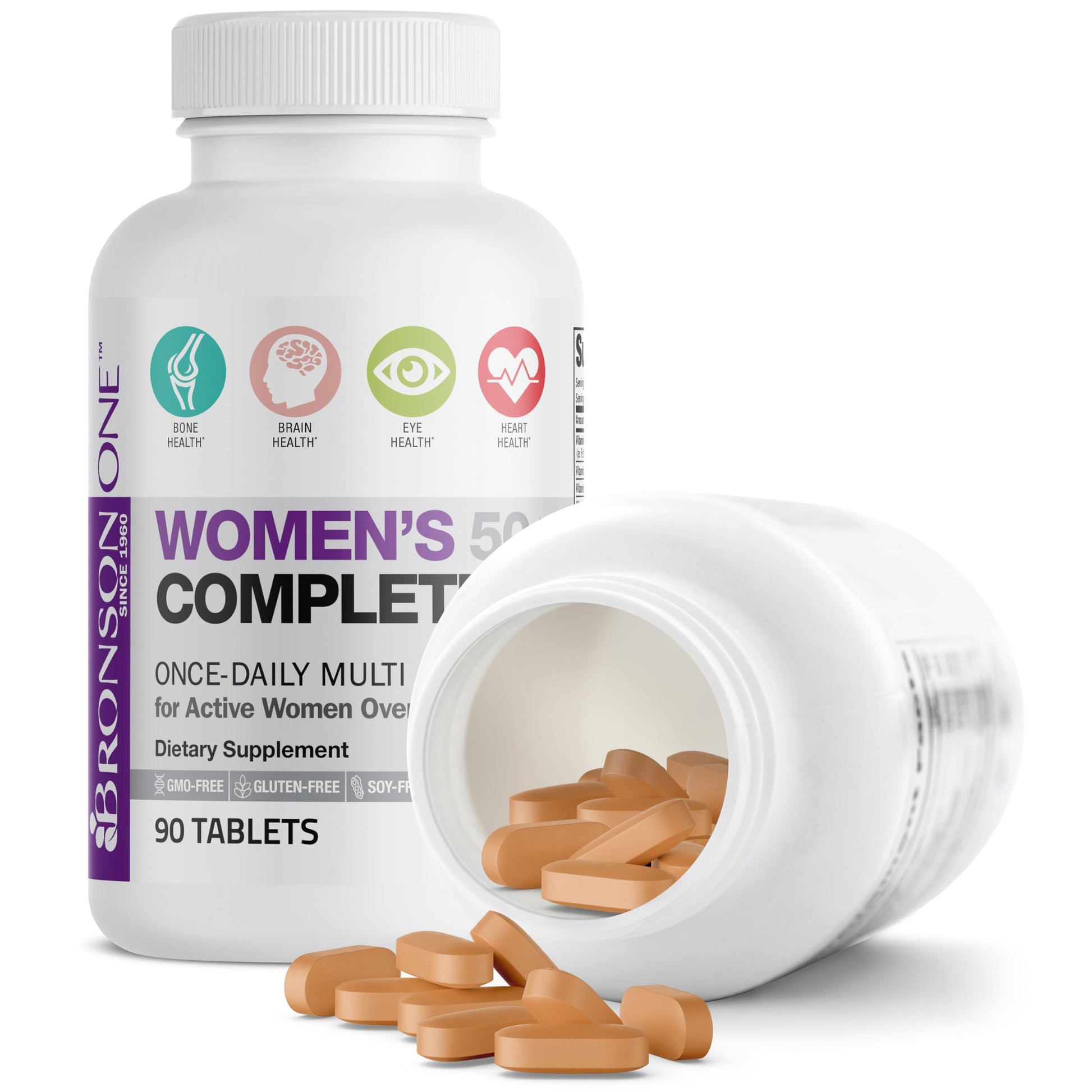 Bronson ONE Daily Women’s 50+ Complete Multivitamin Multimineral, 90 Tablets Bronson uk supplements