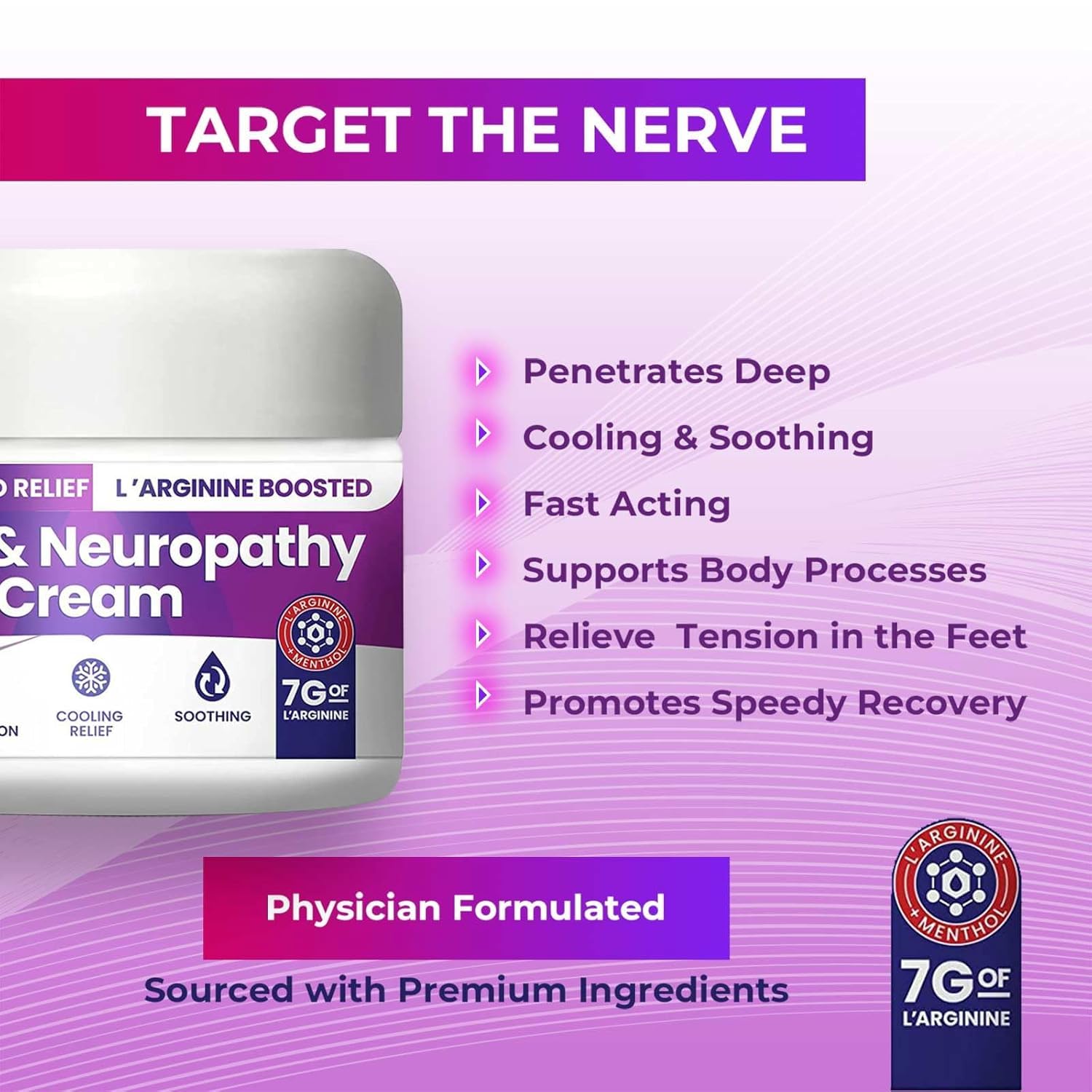 Nerve and Neuropathy Cream – Plant Powered Relief for Foot, Hands, Legs, Toes Includes 7grams of L’Arginine; Vitamin B6, Arnica, Aloe -2.82oz M PAIN MANAGEMENT TECHNOLOGIES uk supplements