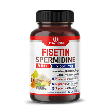 Ultra Fisetin Supplements Complex 7350mg Resveratrol 1000mg Quercetin 200mg ULTRA HERBS uk supplements
