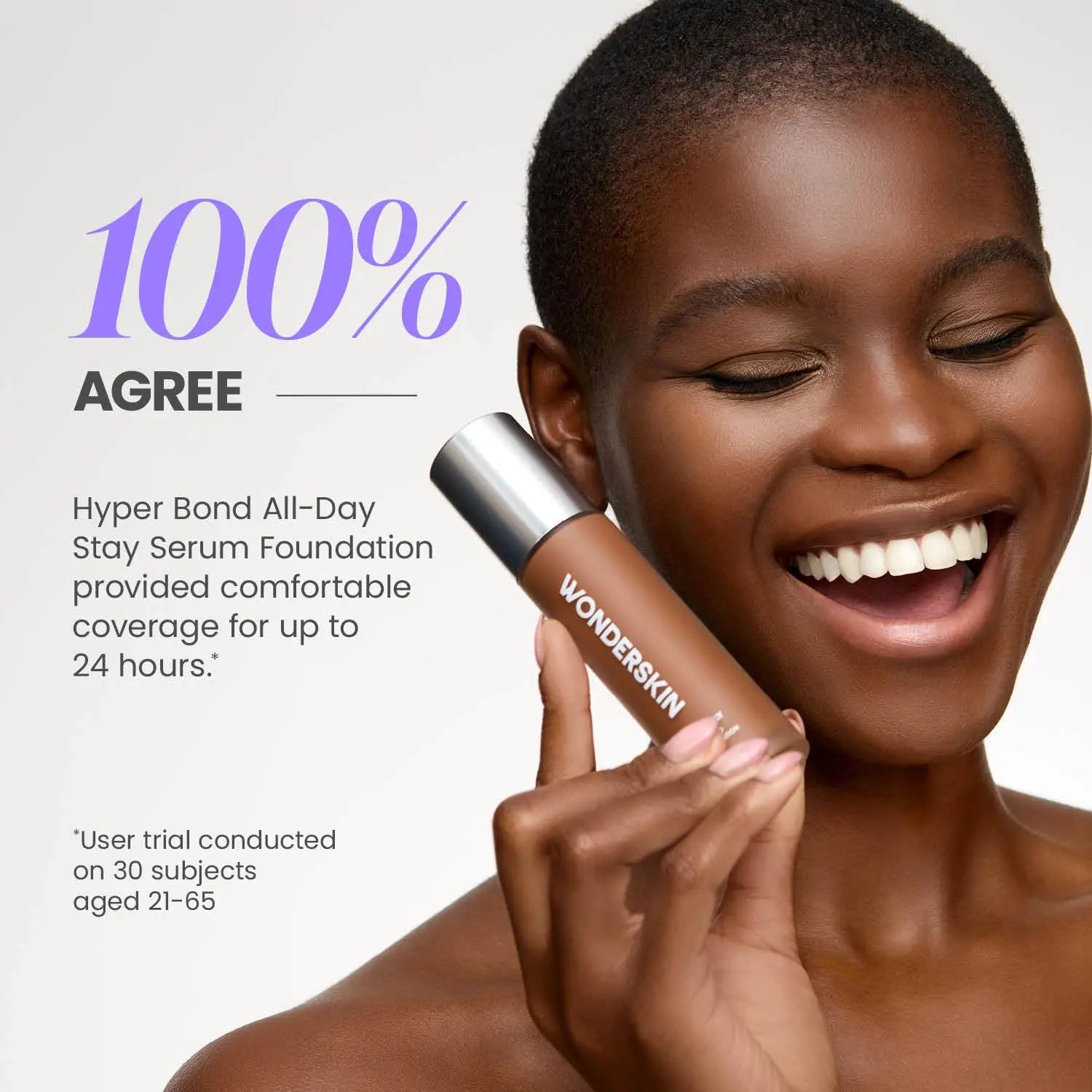 Wonderskin Hyper Bond All-Day Stay Serum Foundation – Waterproof, Transfer-Proof, 24HR Longwear Face Makeup with Niacinamide & Hyaluronic Acid – Lightweight, Natural Finish (Moonstone) Wonderskin uk supplements