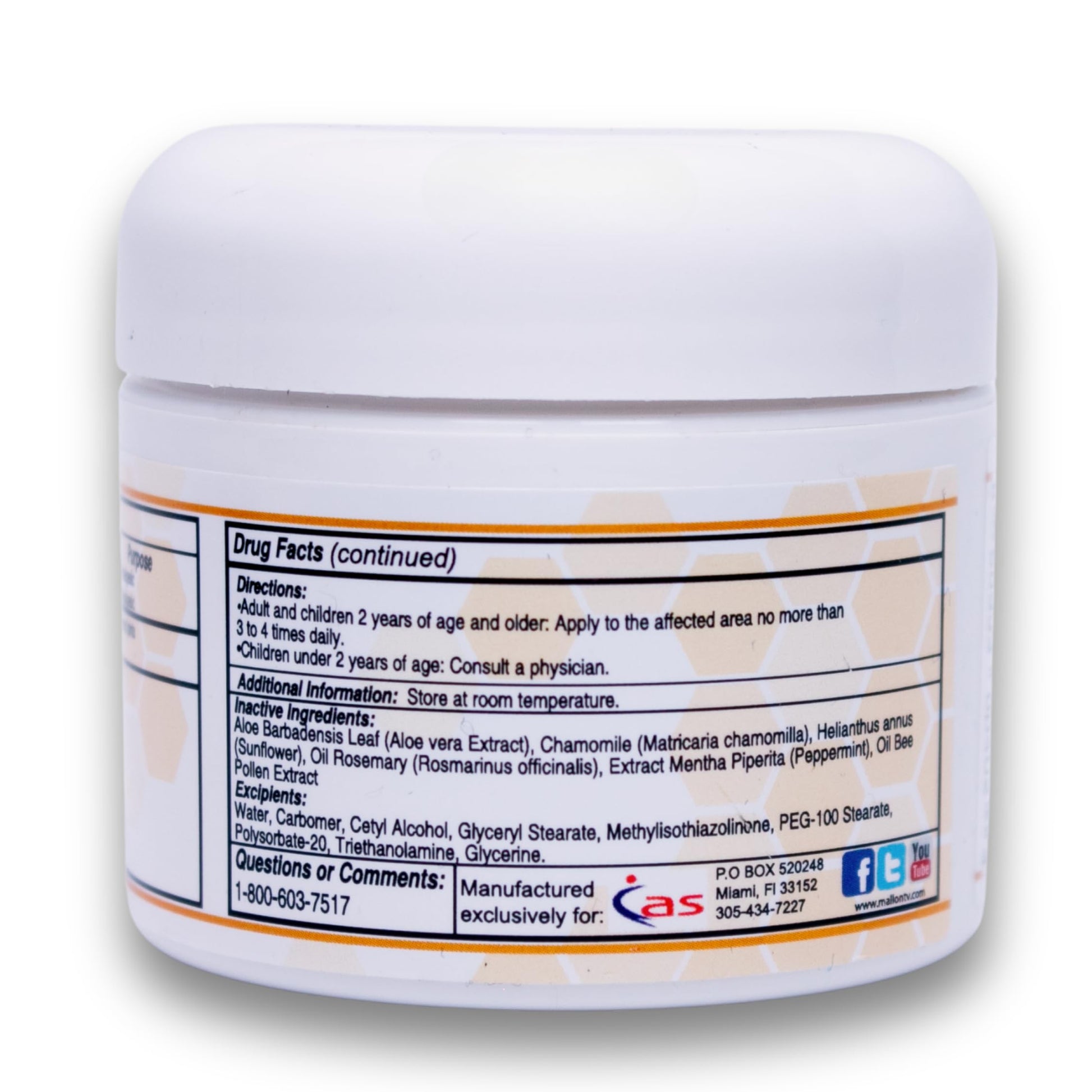 ABEE MED Extra Strength Joint & Muscle Relief Cream – Menthol Cooling & Warming Formula with Bee Pollen, Aloe & Chamomile – Fast-Absorbing Comfort Cream for Back, Knees & Muscles – 2 oz ABEE MED uk supplements