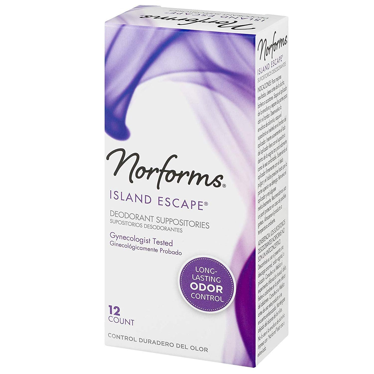 Norforms Feminine Deodorant Suppositories, Long Lasting Odor Control, Island Escape Scent, 12 Count Norforms uk supplements