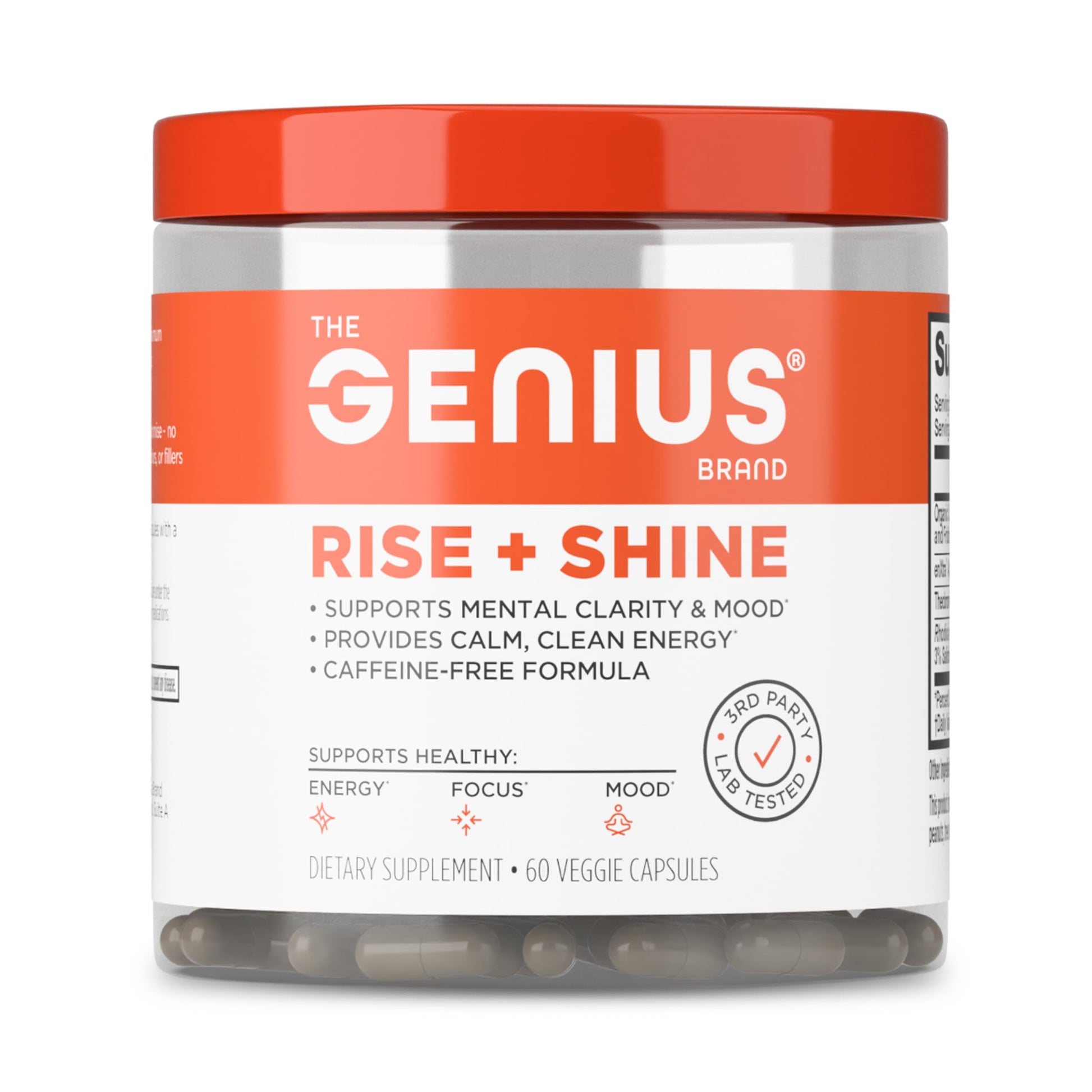 The Genius Brand Rise + Shine Nootropic – Cordyceps & Rhodiola Rosea – Caffeine-Free Energy & Mood Support – Focus, Clarity & Emotional Balance – 30 Servings The Genius Brand uk supplements