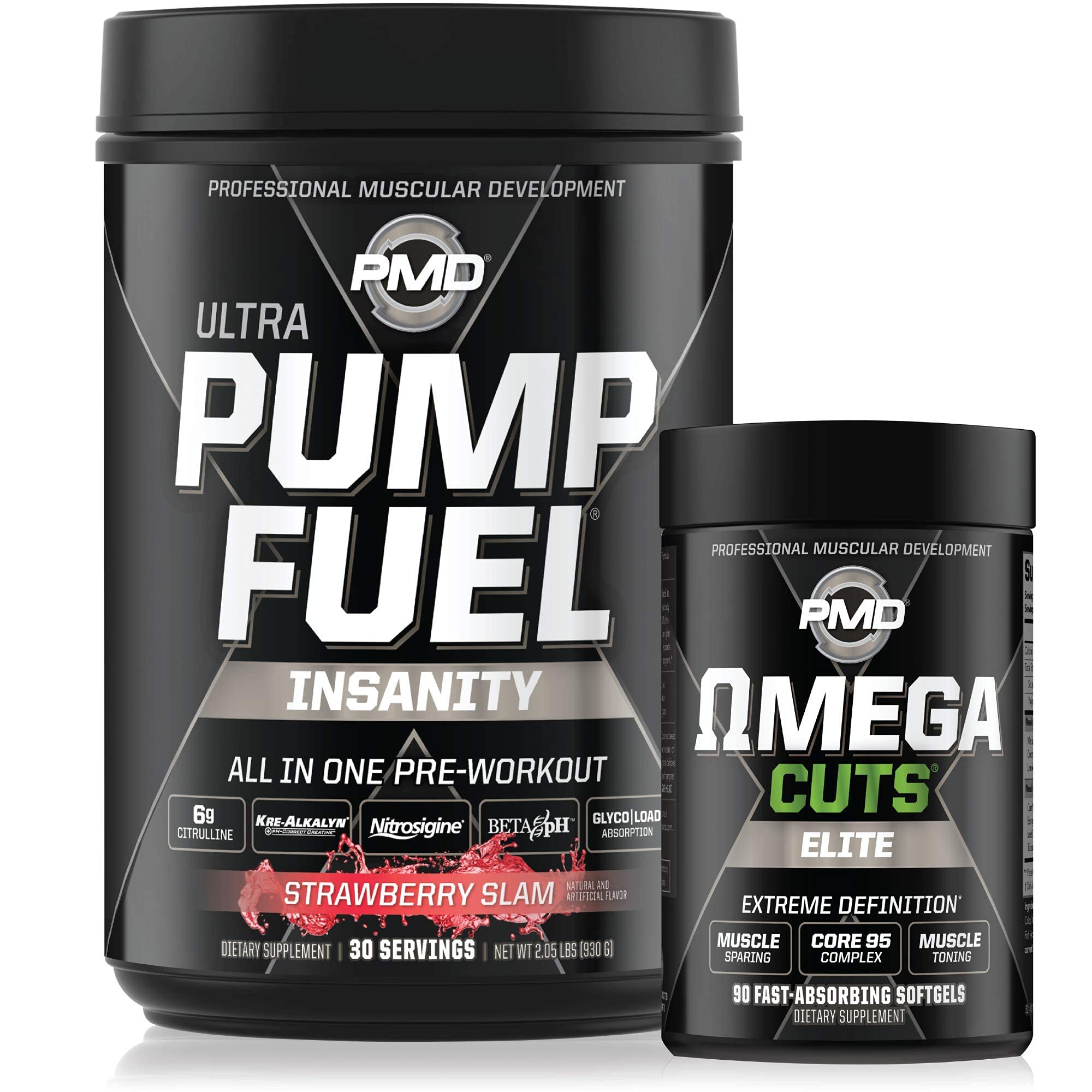 PMD Sports Ultra Pump Fuel Insanity - Pre Workout - Strawberry Slam (30 Servings) Sports PMD uk supplements