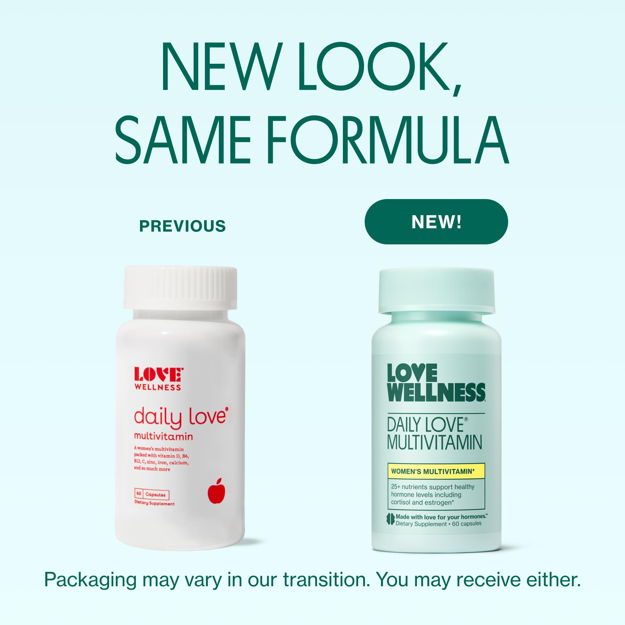 Love Wellness Daily Love Multivitamin for Women | Supports Energy, Cortisol, Immune Health, Stress Relief, & PMS | Complete with Vitamin D, C, Iron, Calcium, Zinc, & Biotin, Magnesium | 60 Count Love Wellness uk supplements