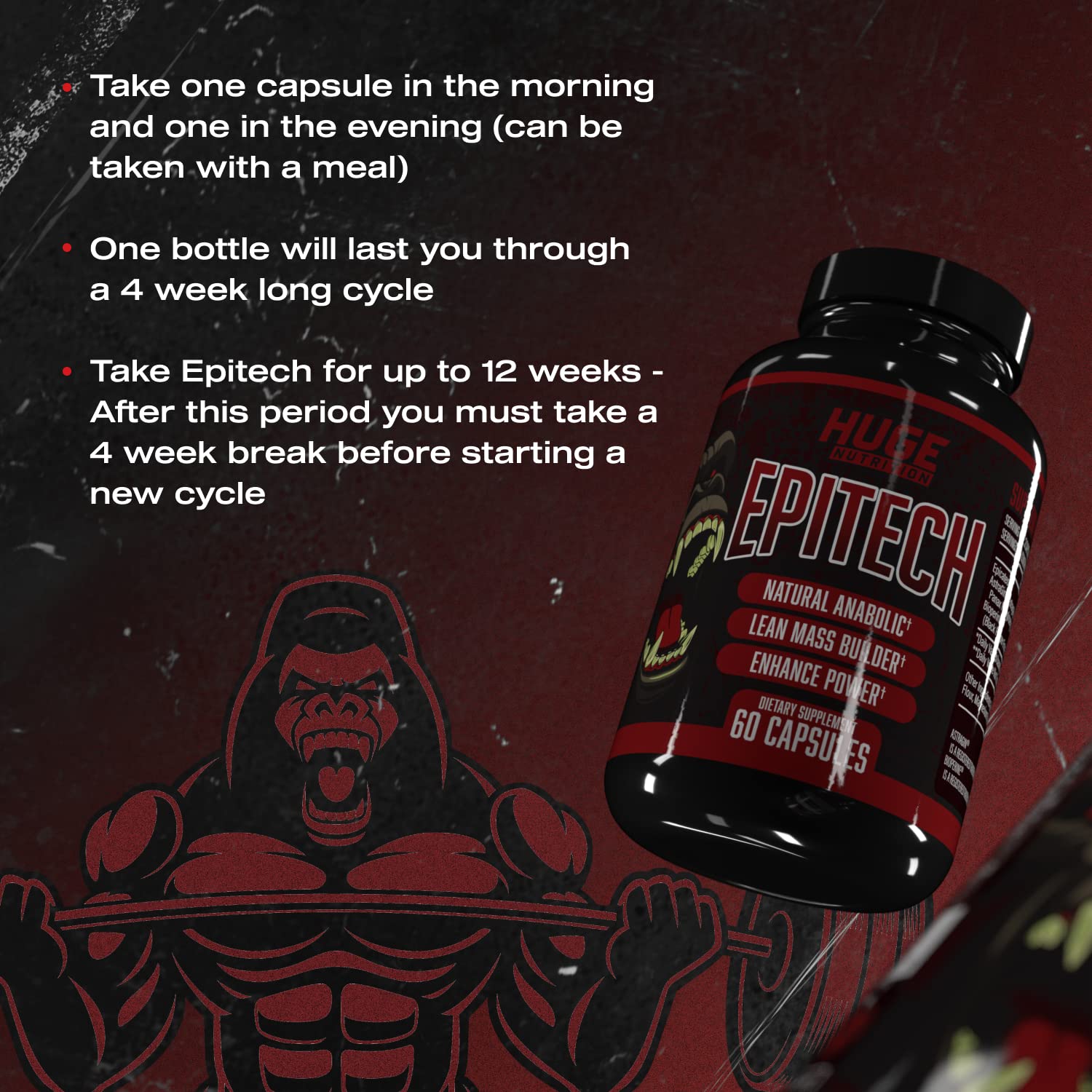 Huge Supplements, Epitech, Epicatechin Supplement, Increase Muscle Mass, Enhance Huge Supplements uk supplements