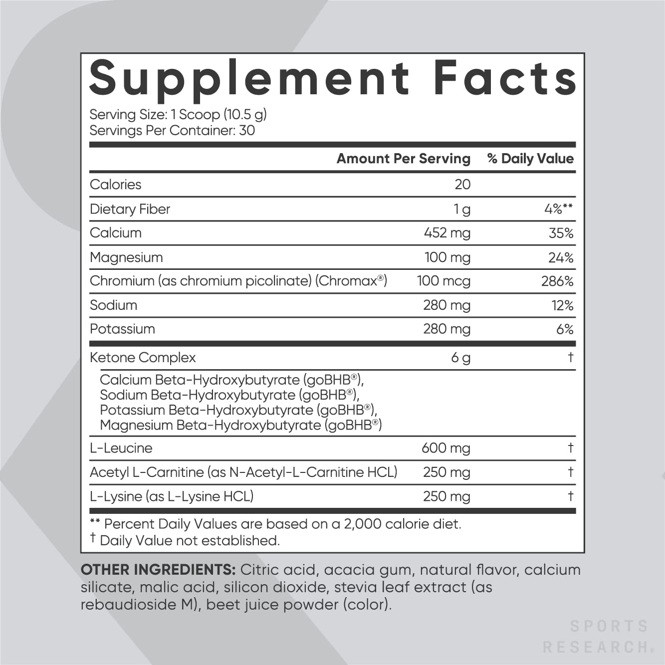 Sports Research Keto Plus Exogenous Ketones with goBHB - 30 Servings | Keto Electrolyte Sports Research uk supplements