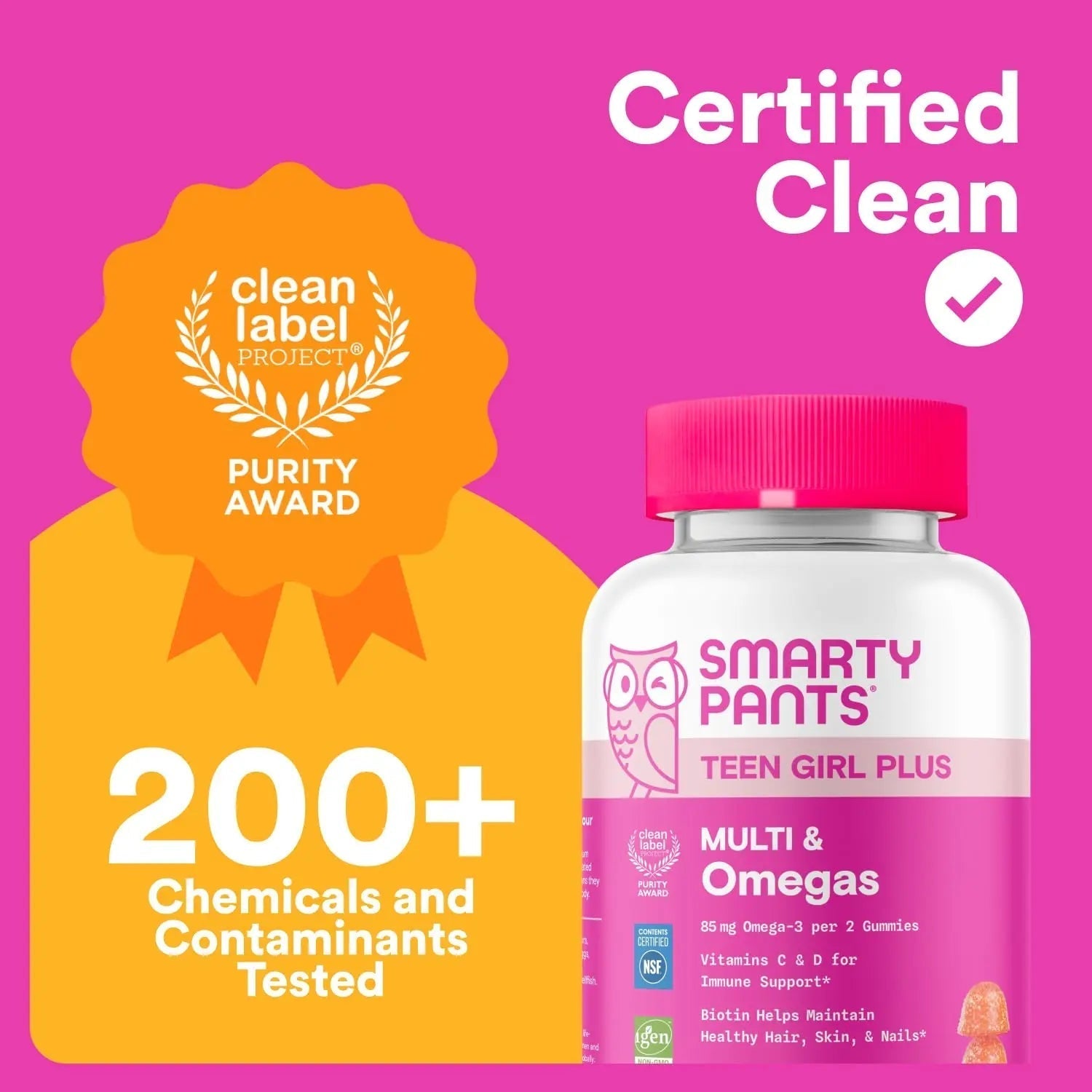 SmartyPants Teen Girl Multivitamin Gummies - Improved Formula: Omega 3 (DHA/EPA), Vitamin C, D3, B12, Vitamin A, K & Zinc SmartyPants uk supplements