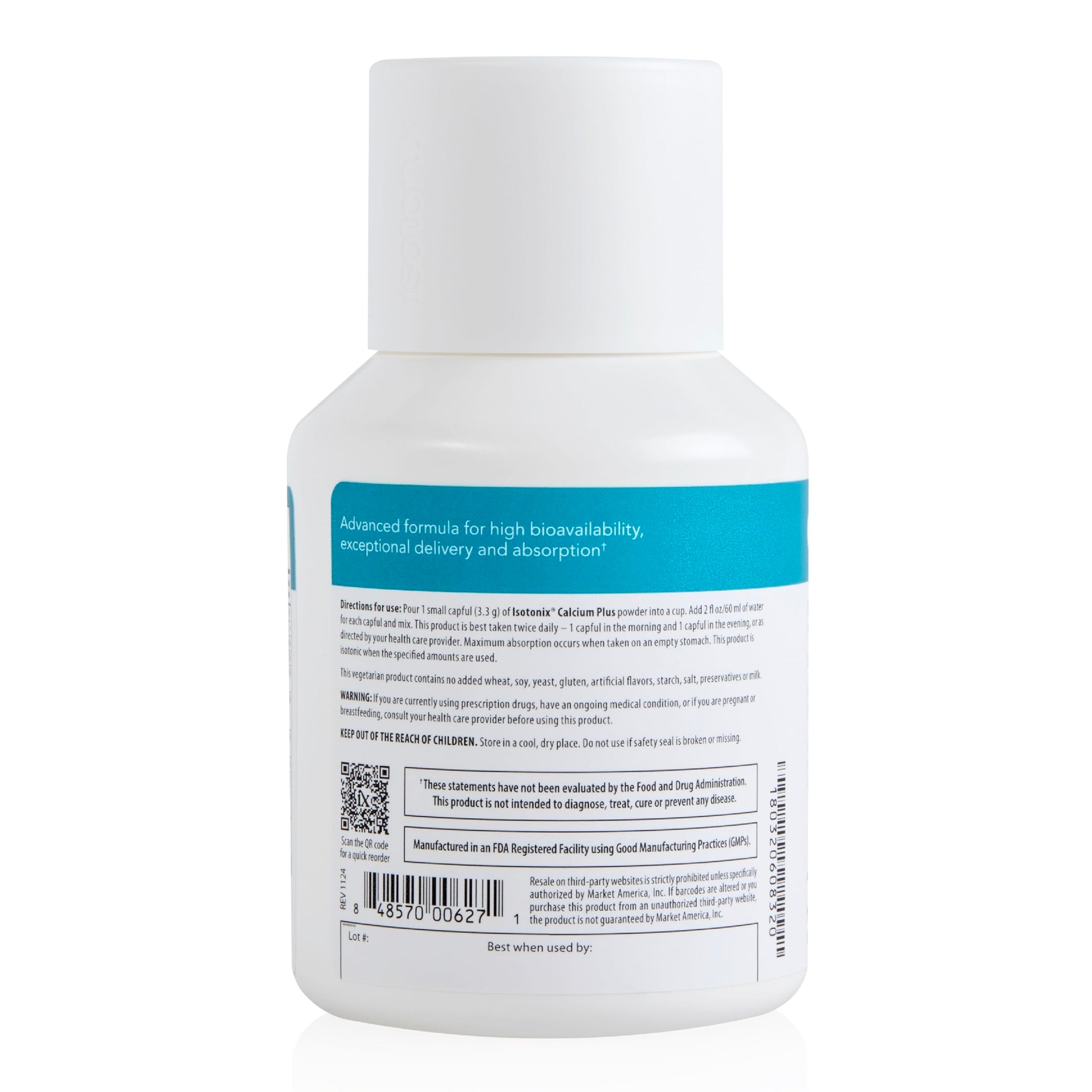 Isotonix Calcium Plus – Calcium Supplement for Women and Men with Magnesium, Vitamin D3, and Vitamin C – Fast Absorbing Isotonic Formula – Calcium Citrate & 5 Salts - 90 Servings Isotonix uk supplements